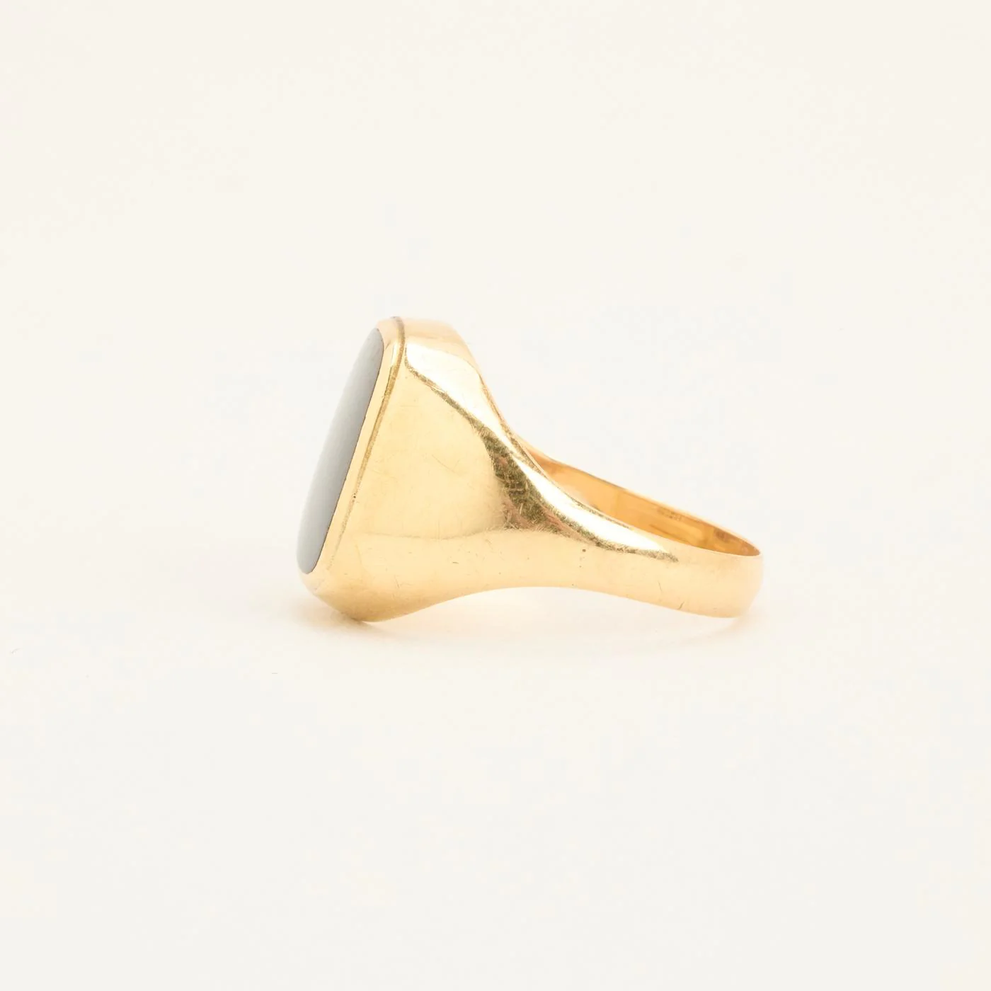 Signetring i 14K guld med en onyx strl. 19.4 / strl. 61 - Image 5