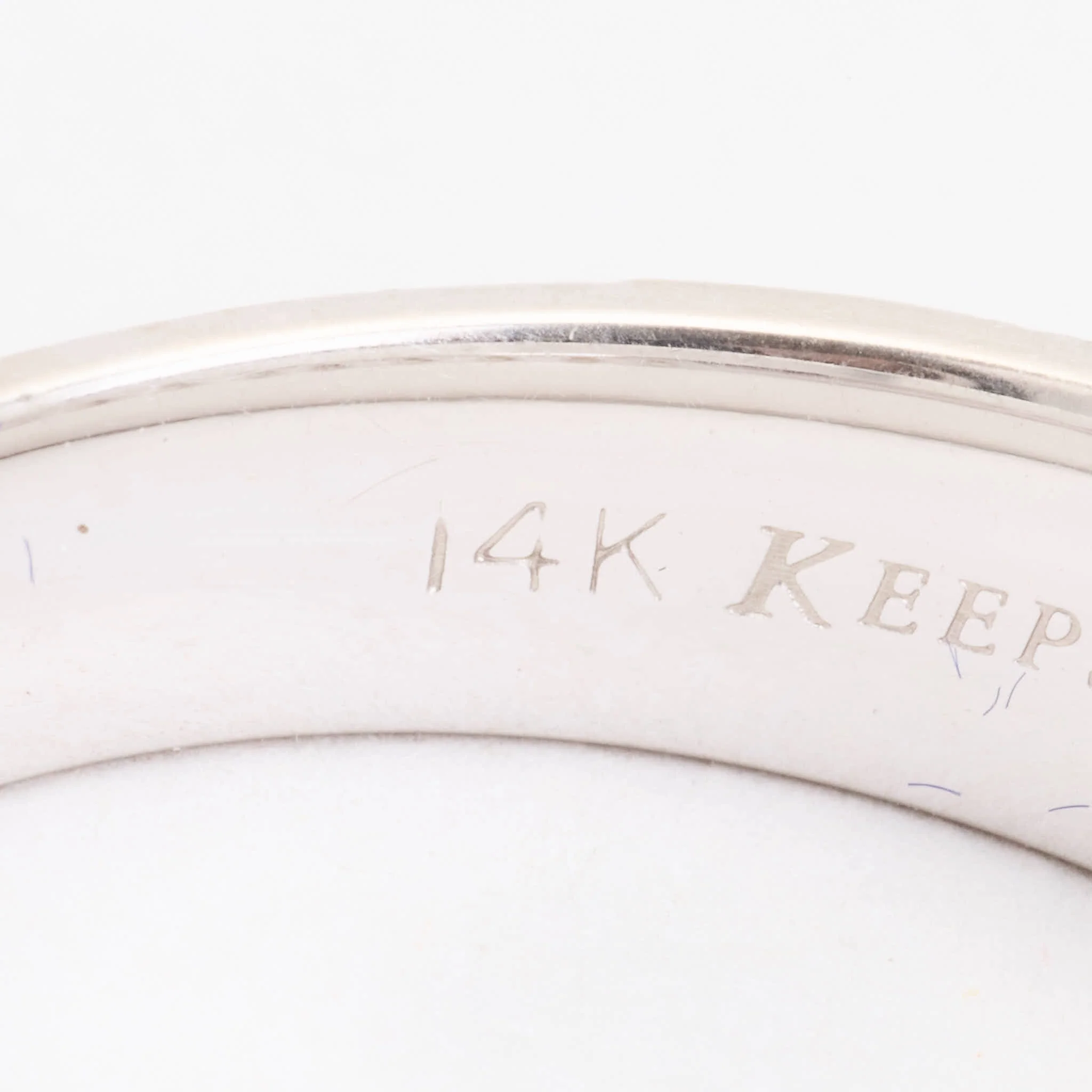 Band med diamant (0.46 ct) i 14K vitt guld strl. 20.7 / strl. 65 - Image 5