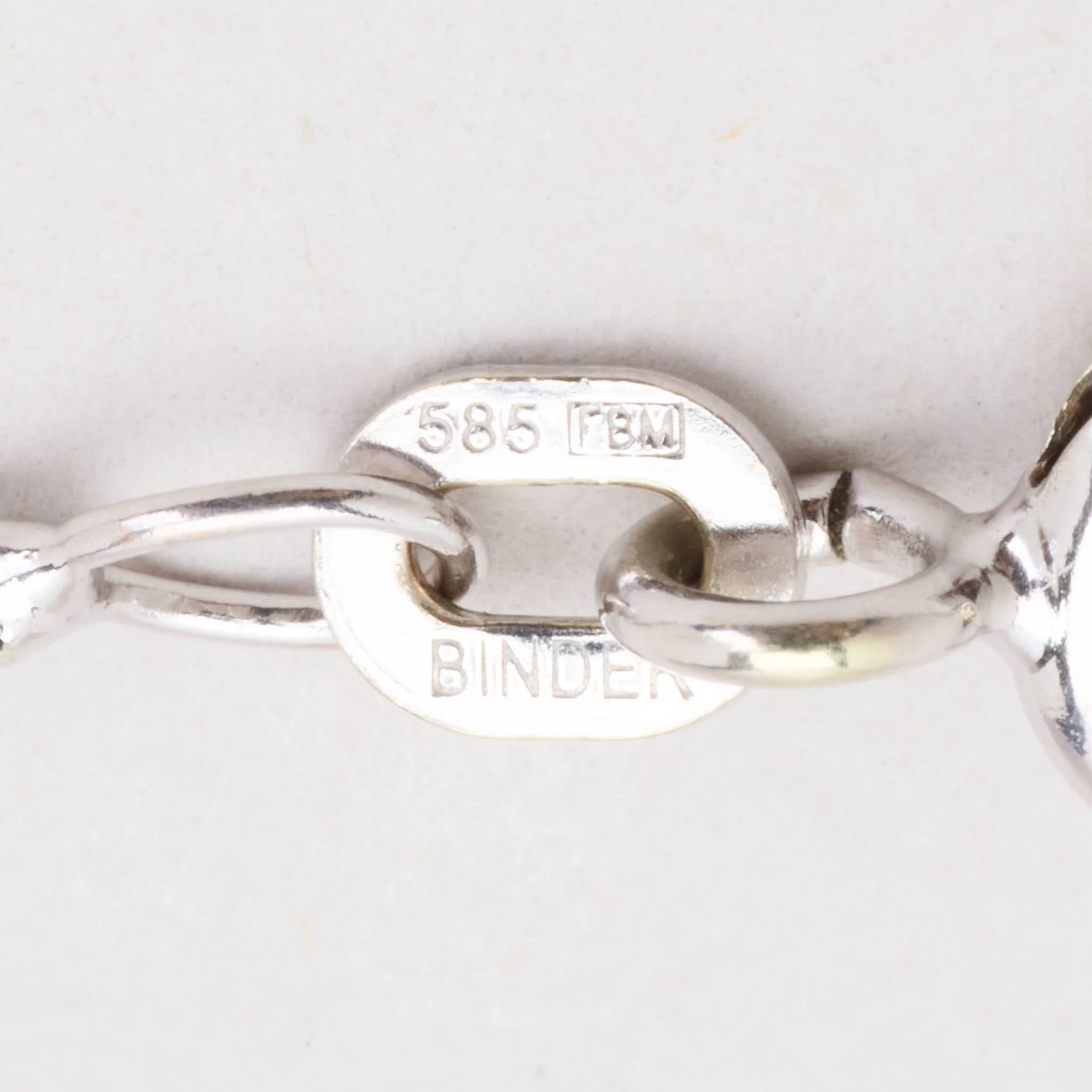 Venezia solitärhalsband med diamant (0.3 ct) i 14K vitt guld, 45 cm, 5.7 g - Image 4