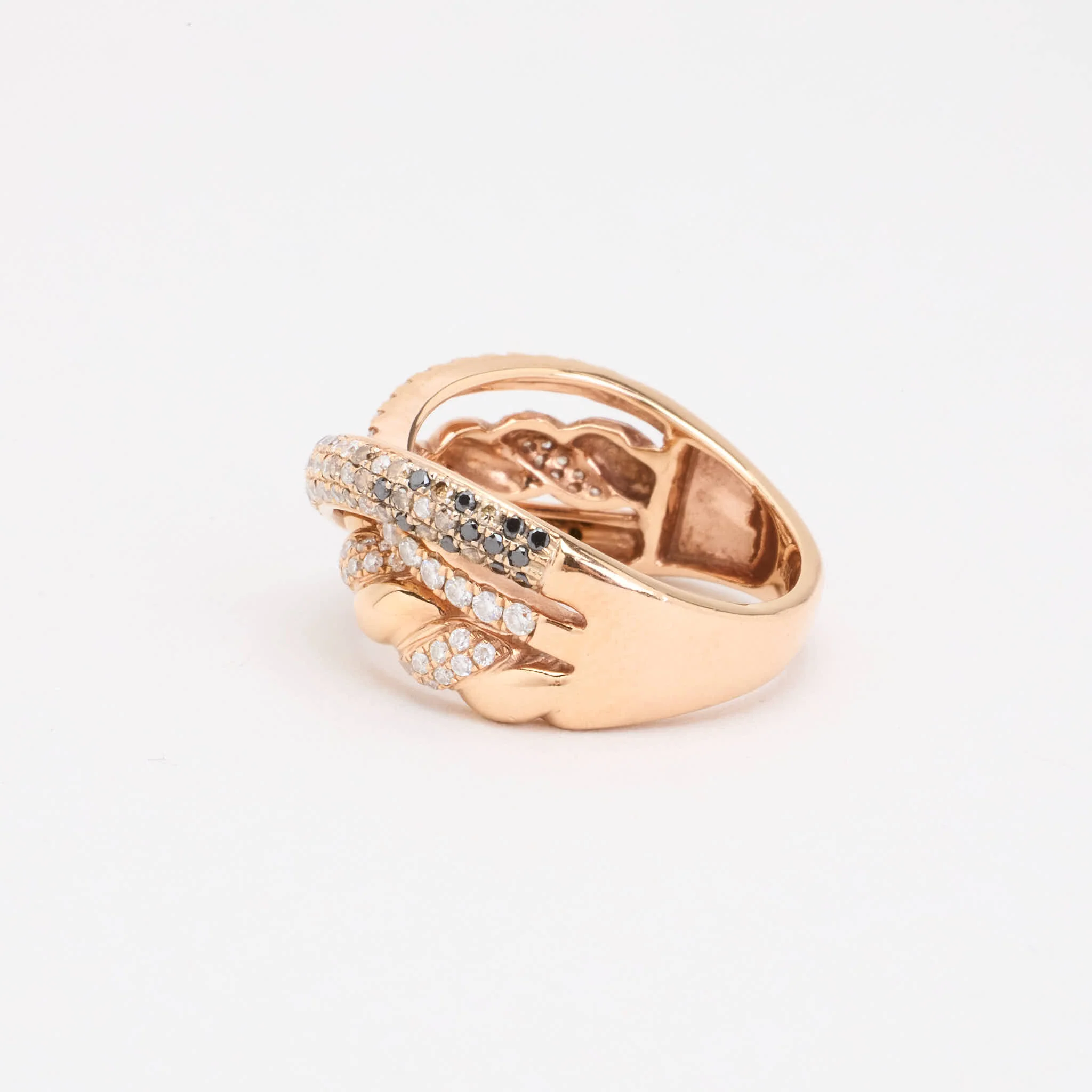 Crossoverring med diamant (0.54 ct) i 18K roséguld strl. 16.9 / strl. 53 - Image 4