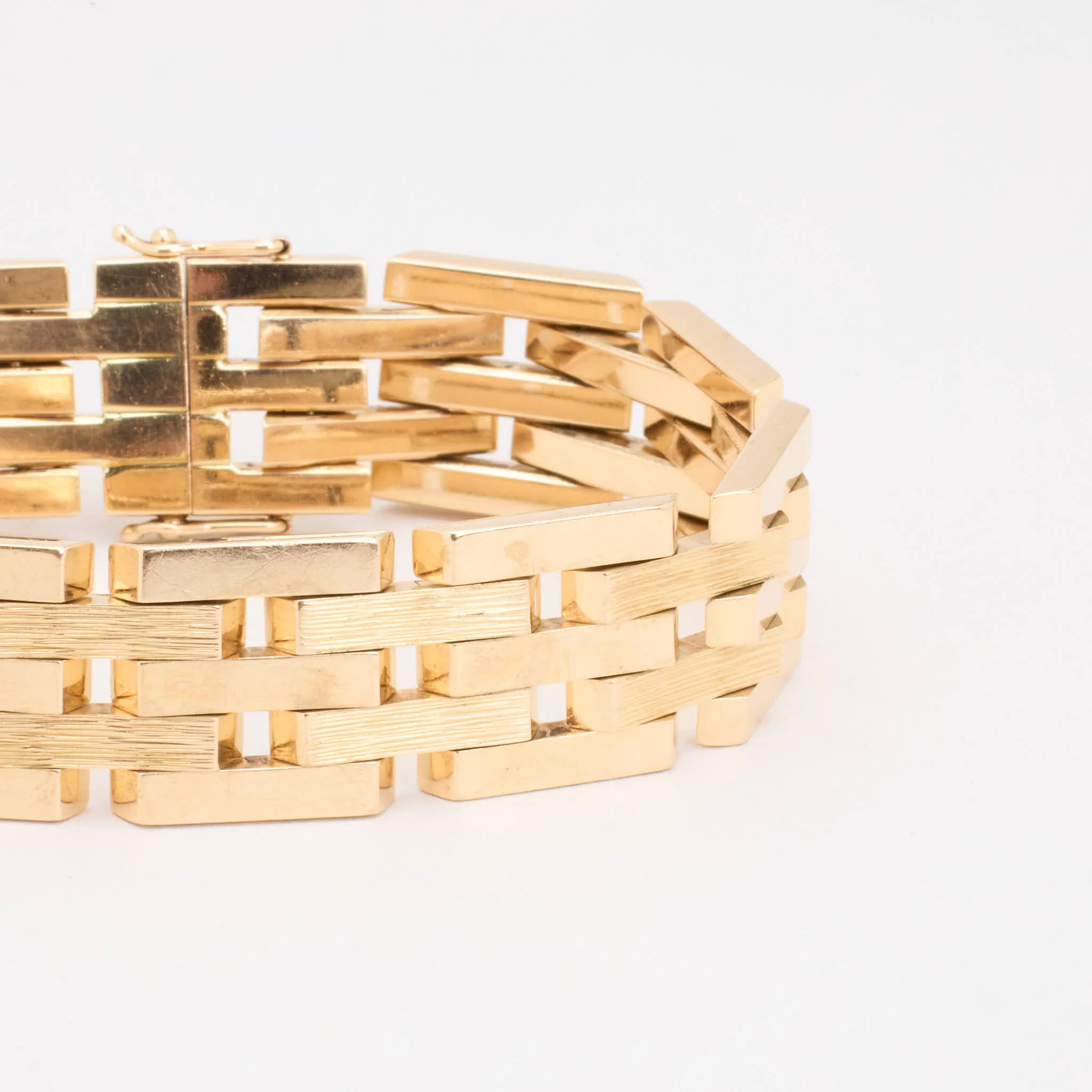 Block Armband i 14K guld, 18.5 cm, 32 g - Image 2