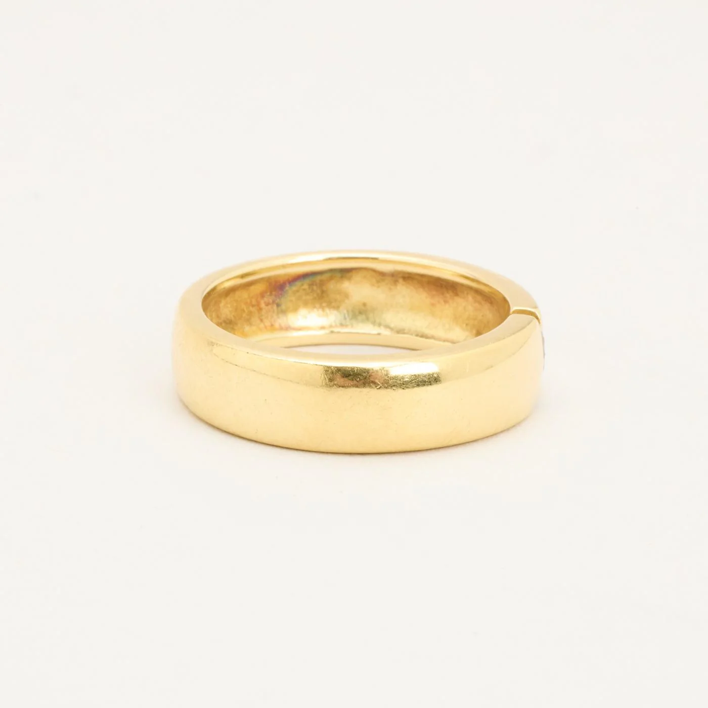 Vigselring med diamant (0.08 ct) i 14K guld strl. 17.2 / strl. 54 - Image 2