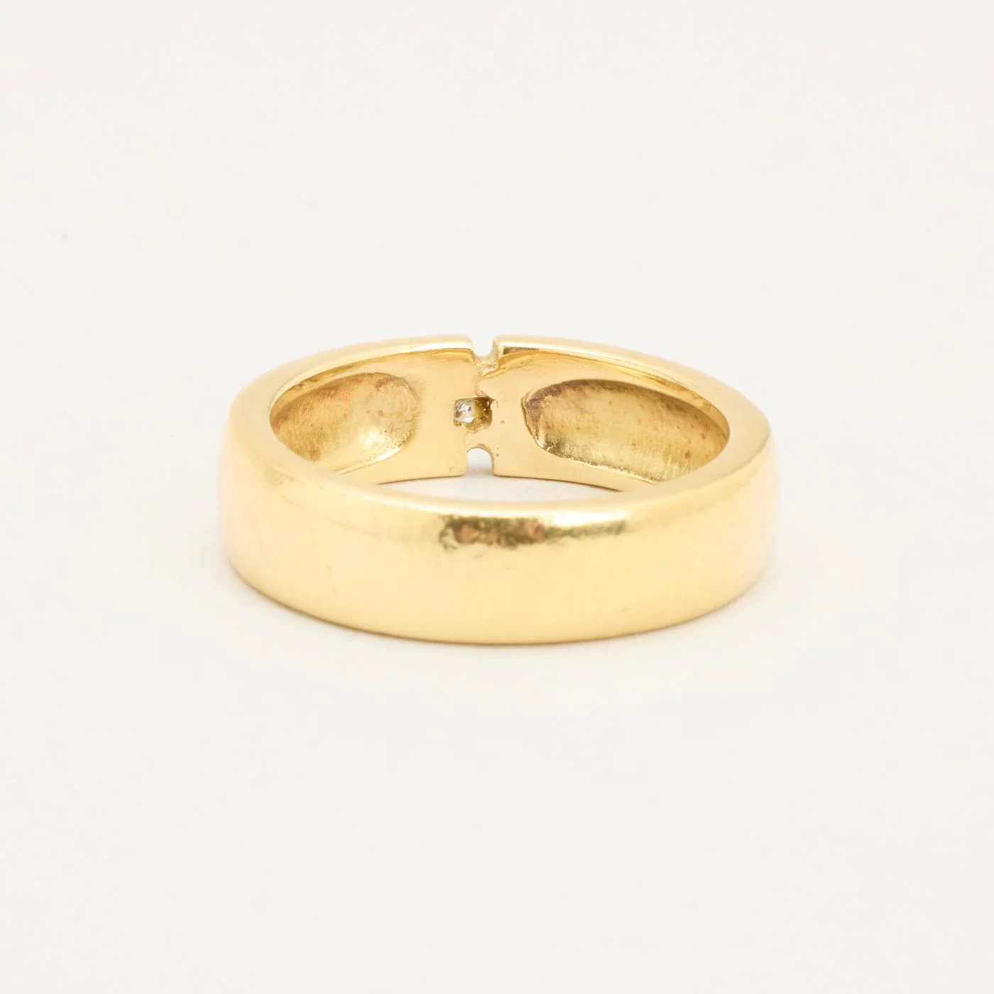 Vigselring med diamant (0.08 ct) i 14K guld strl. 17.2 / strl. 54 - Image 3