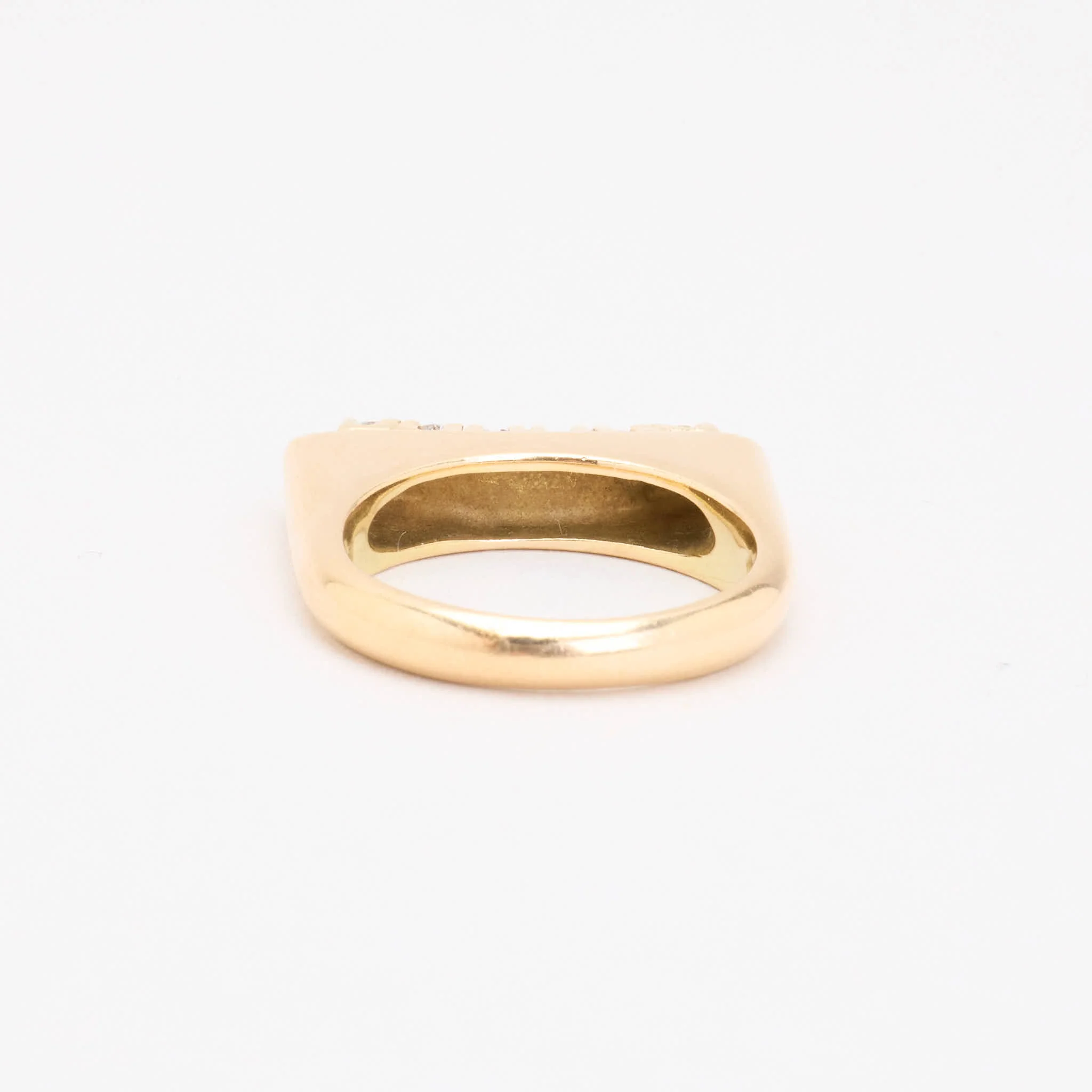 Signetring med diamant (0.54 ct) i 14K guld strl. 17.2 / strl. 54 - Image 3