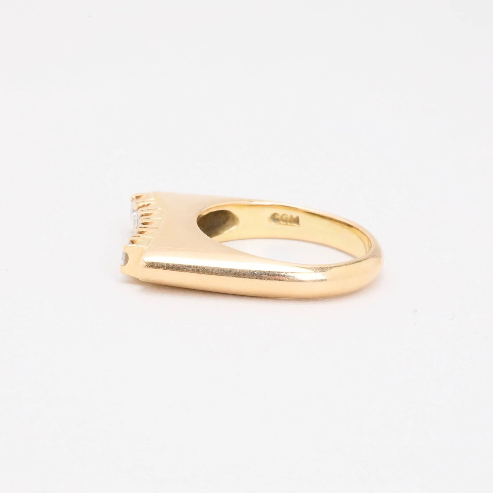 Signetring med diamant (0.54 ct) i 14K guld strl. 17.2 / strl. 54 - Image 4