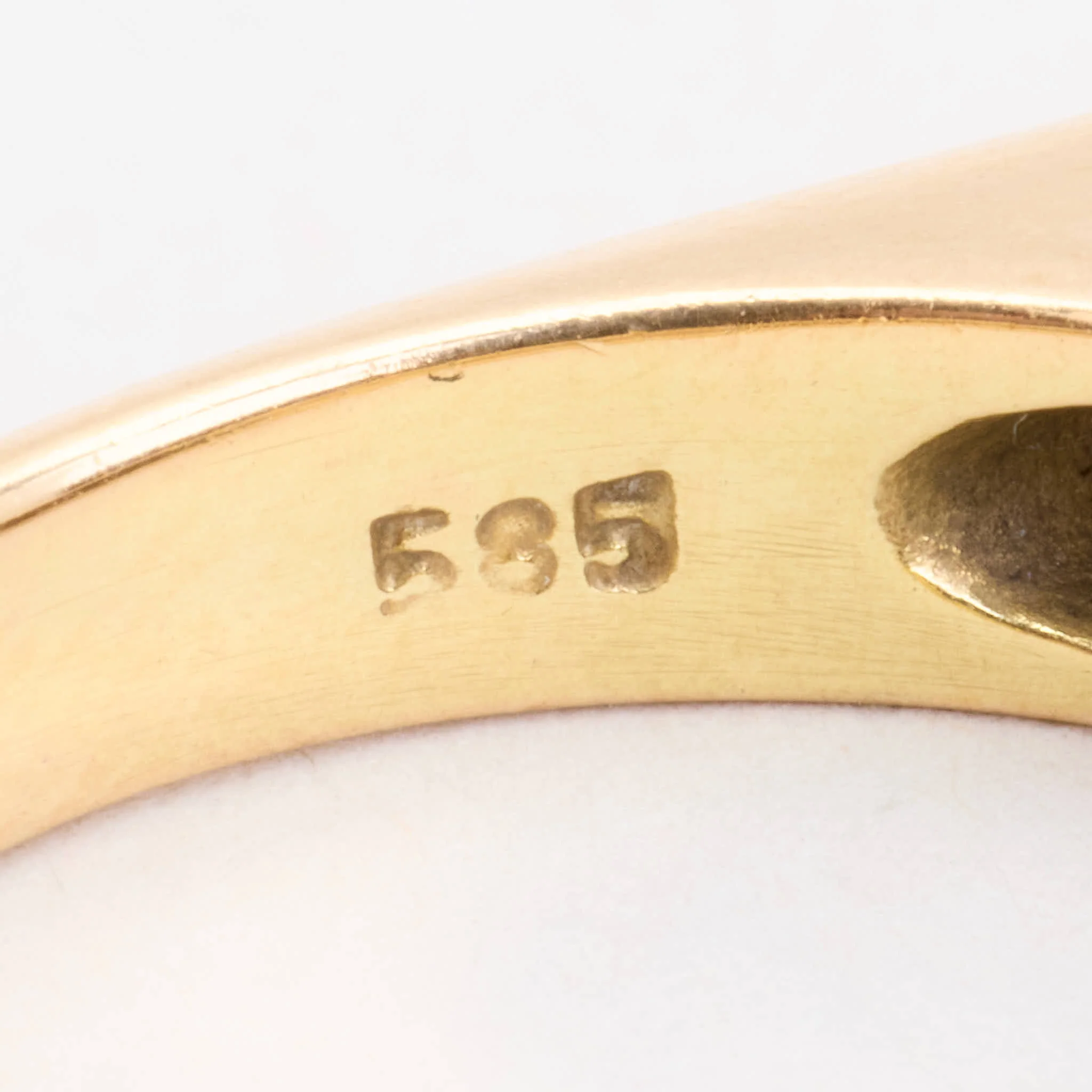 Signetring med diamant (0.54 ct) i 14K guld strl. 17.2 / strl. 54 - Image 5