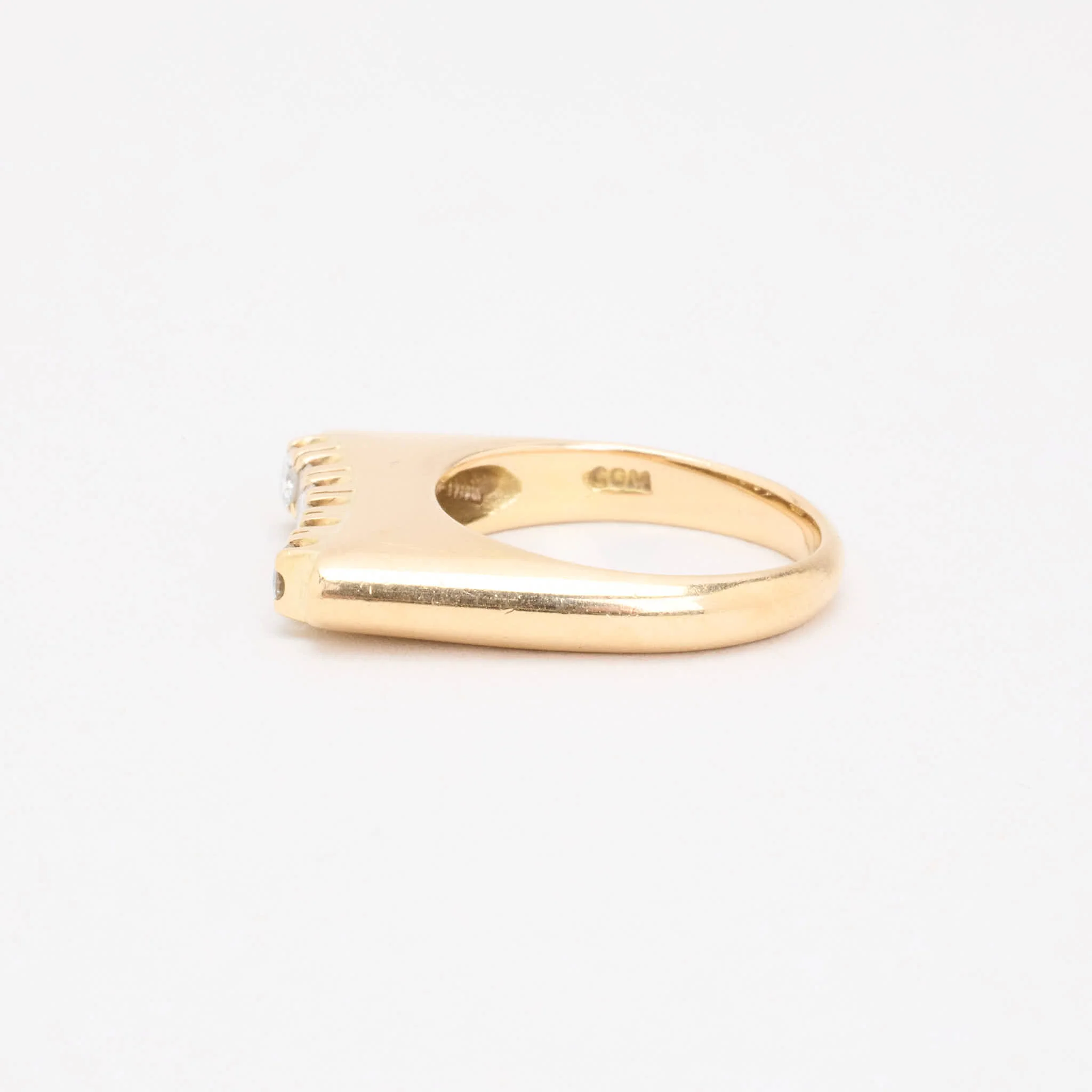 Signetring med diamant (0.54 ct) i 14K guld strl. 17.2 / strl. 54 - Image 4