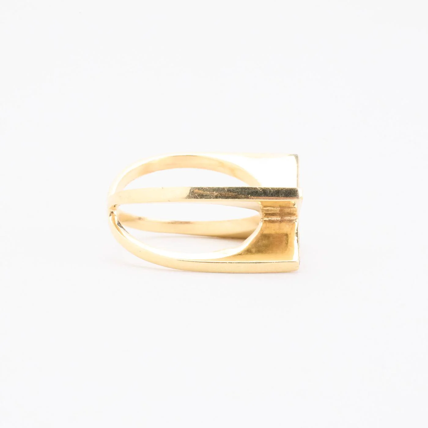 Korsring i 14K guld med en zirkonia strl. 17.5 - 17.8 / strl. 55 - 56 - Image 2