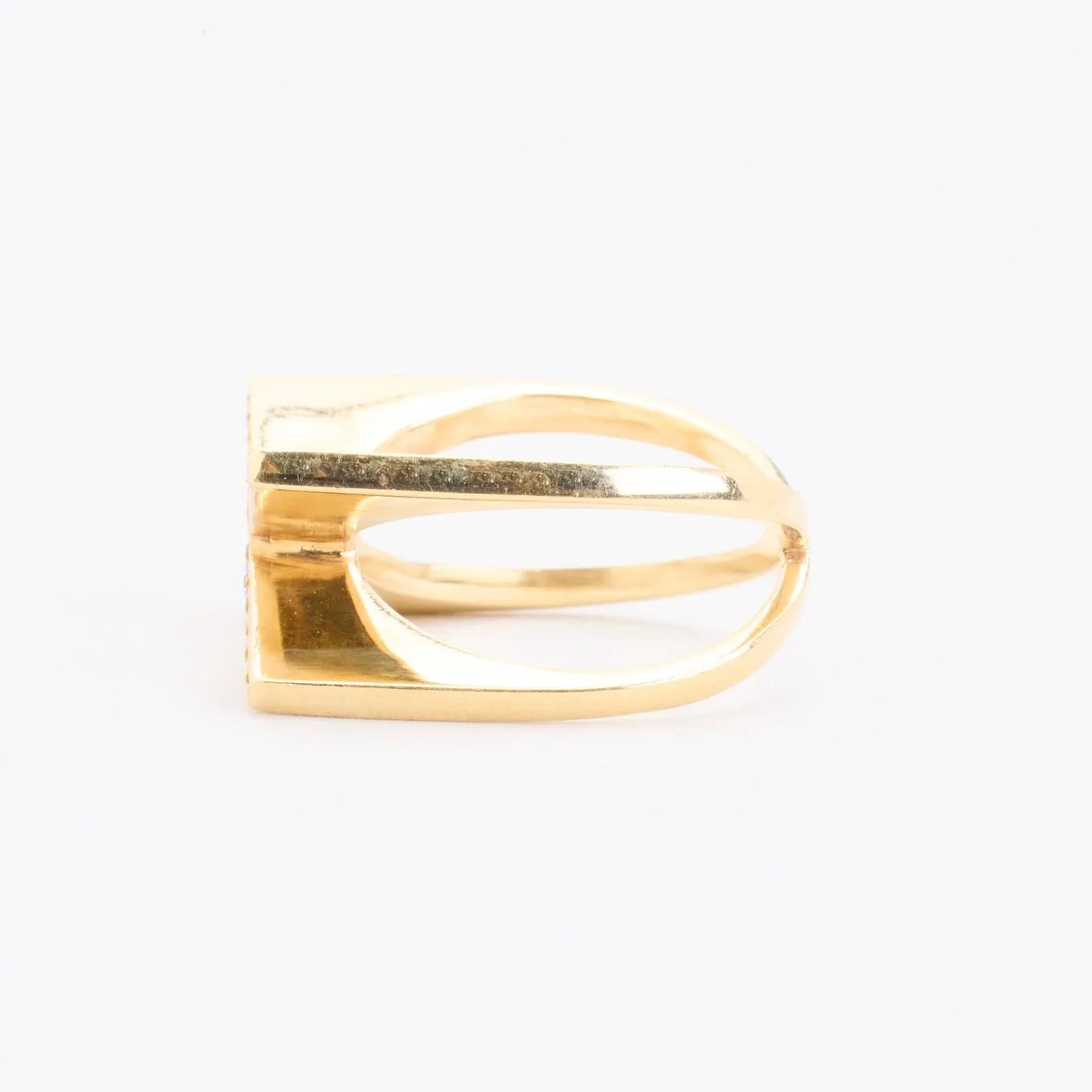 Korsring i 14K guld med en zirkonia strl. 17.5 - 17.8 / strl. 55 - 56 - Image 4