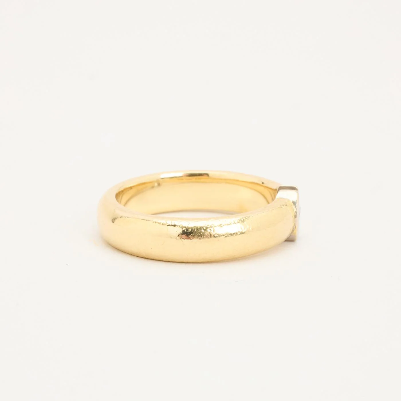 Band med diamant (0.11 ct) i 14K guld och vitt guld strl. 17.8 / strl. 56 - Image 2