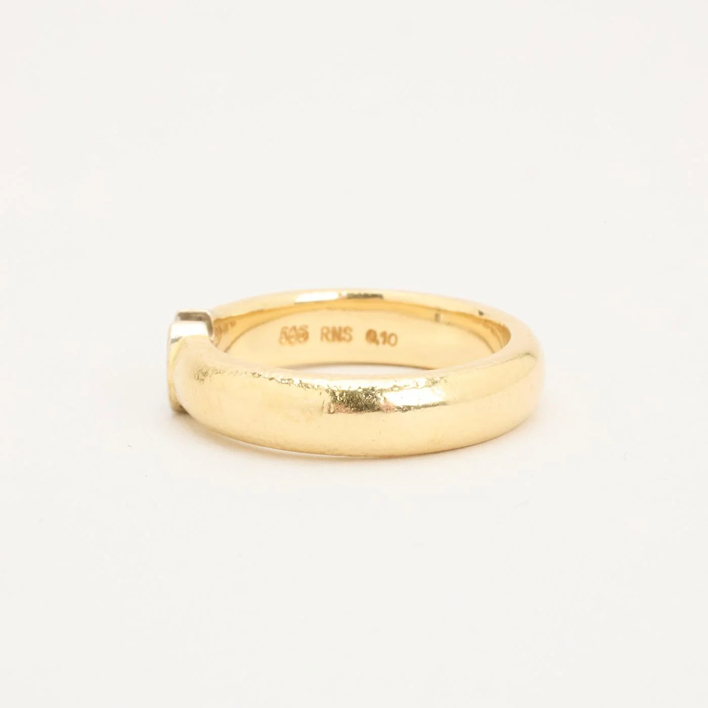 Band med diamant (0.11 ct) i 14K guld och vitt guld strl. 17.8 / strl. 56 - Image 4