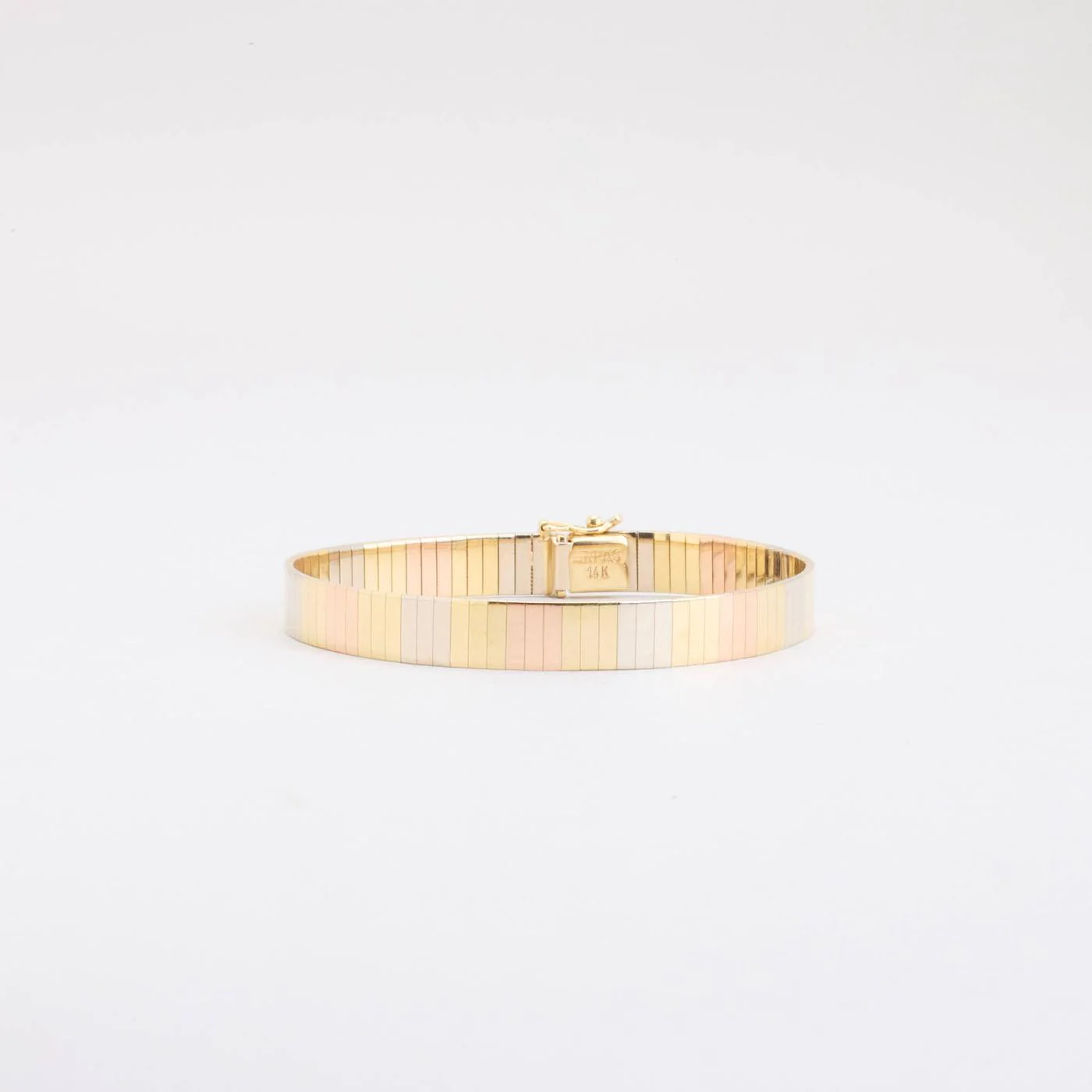 Armband i 14K guld, vitt guld och roséguld, 19 cm, 21.76 g