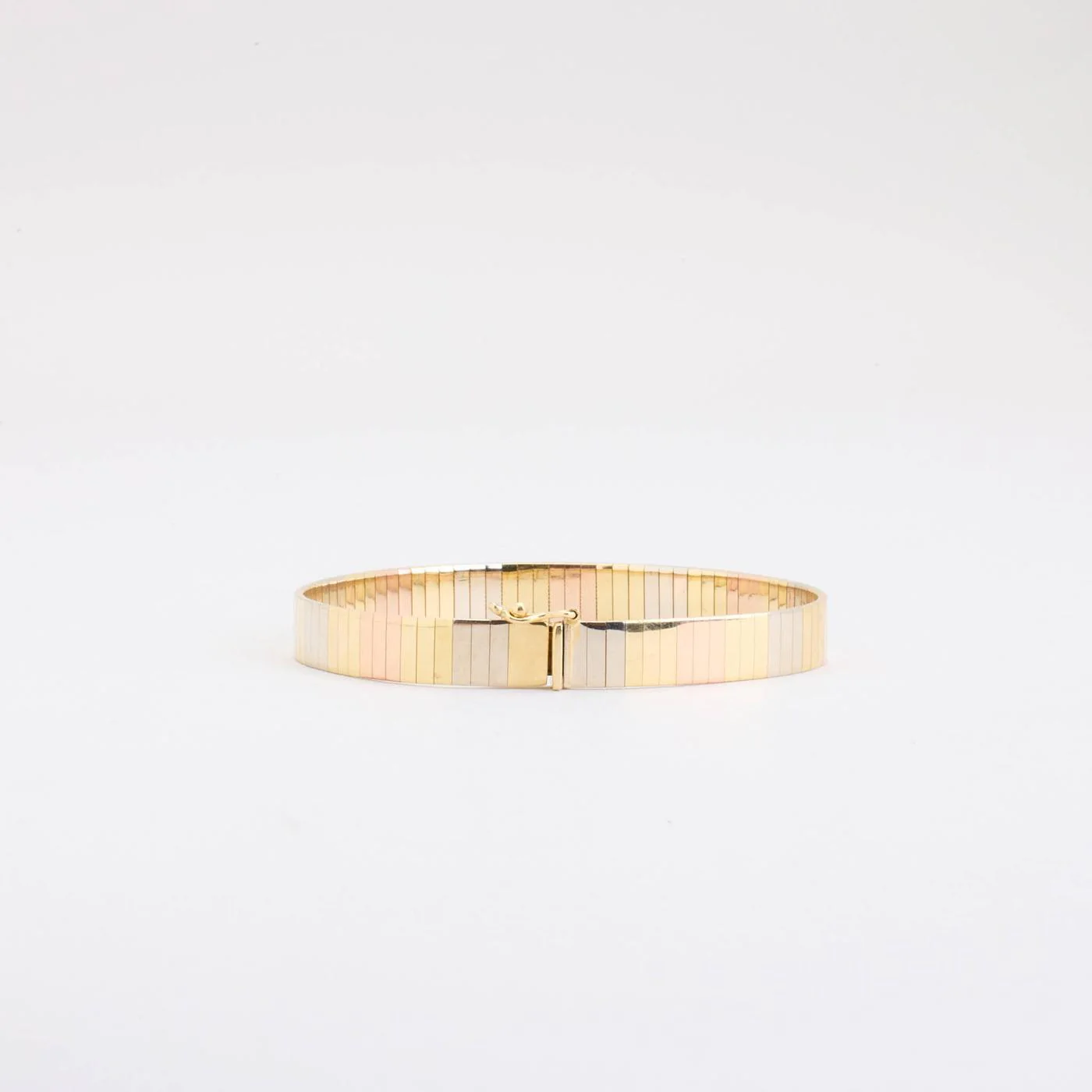 Armband i 14K guld, vitt guld och roséguld, 19 cm, 21.76 g - Image 2