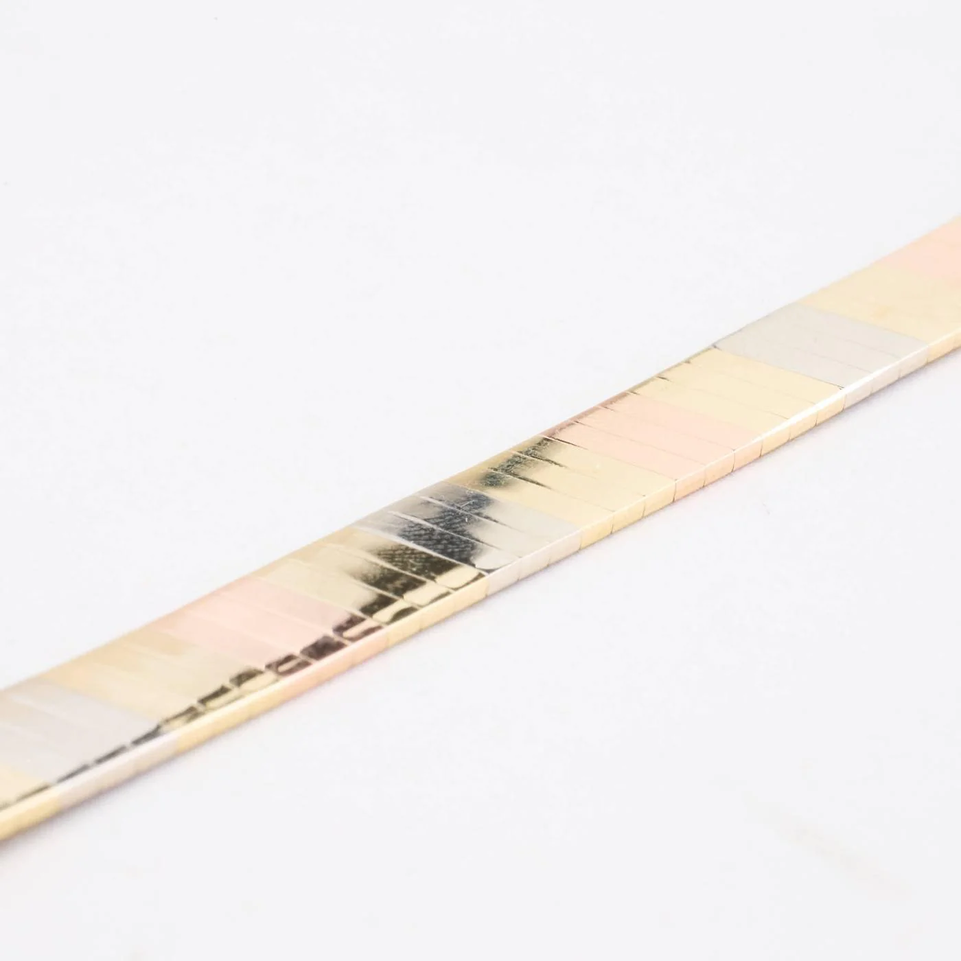 Armband i 14K guld, vitt guld och roséguld, 19 cm, 21.76 g - Image 3