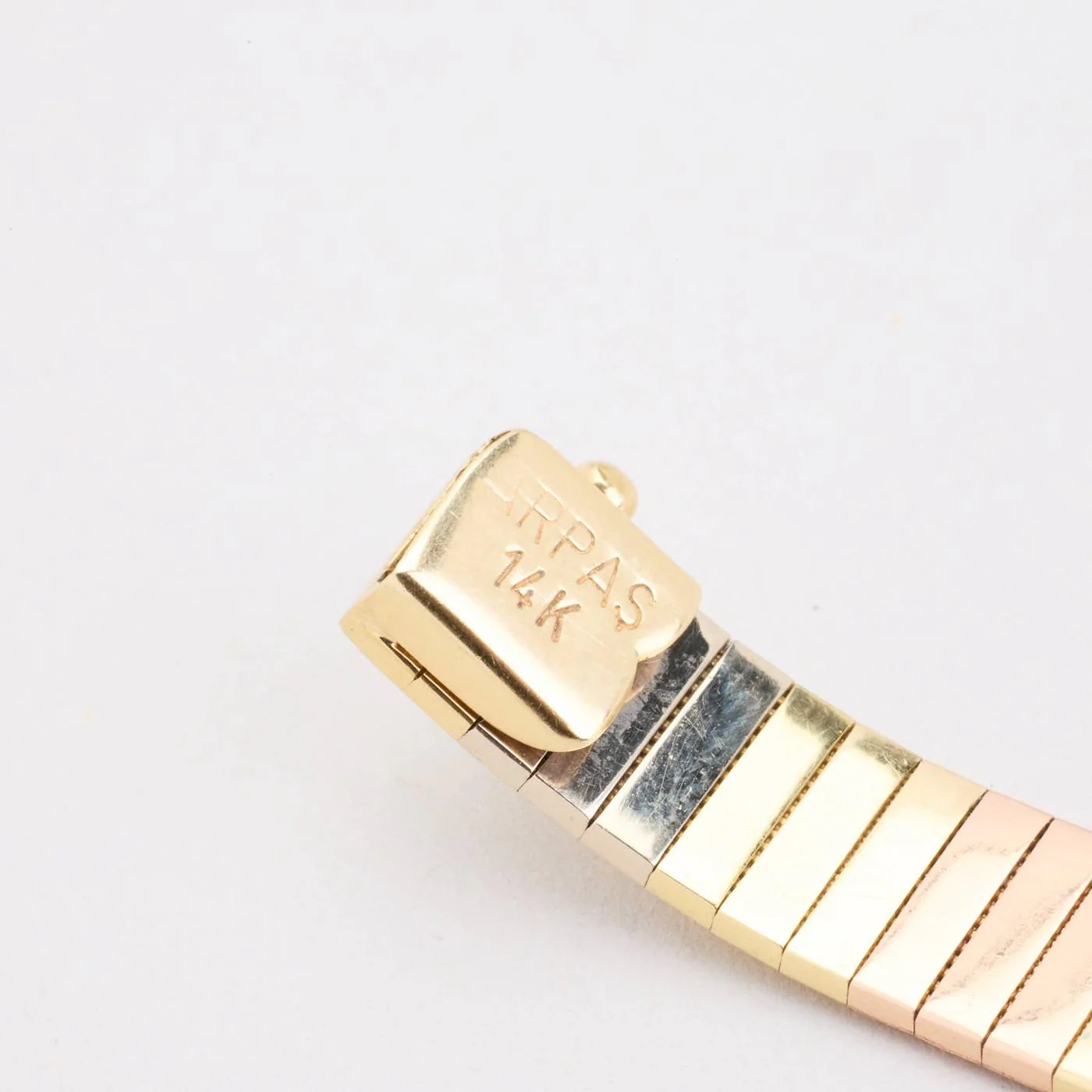 Armband i 14K guld, vitt guld och roséguld, 19 cm, 21.76 g - Image 4