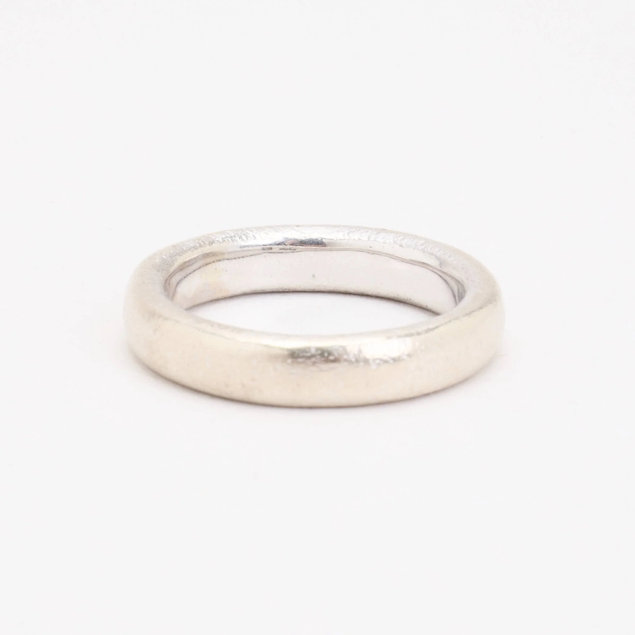 Matt vigselring i 14K vitt guld strl. 19.4 / strl. 61 - Image 4