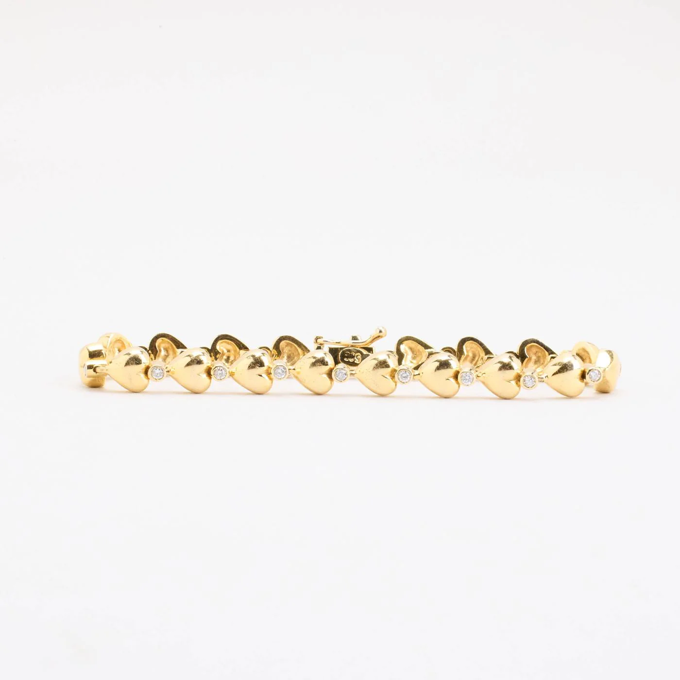 Armband med diamant (0.28 ct) i 14K guld, 17 cm, 20.3 g