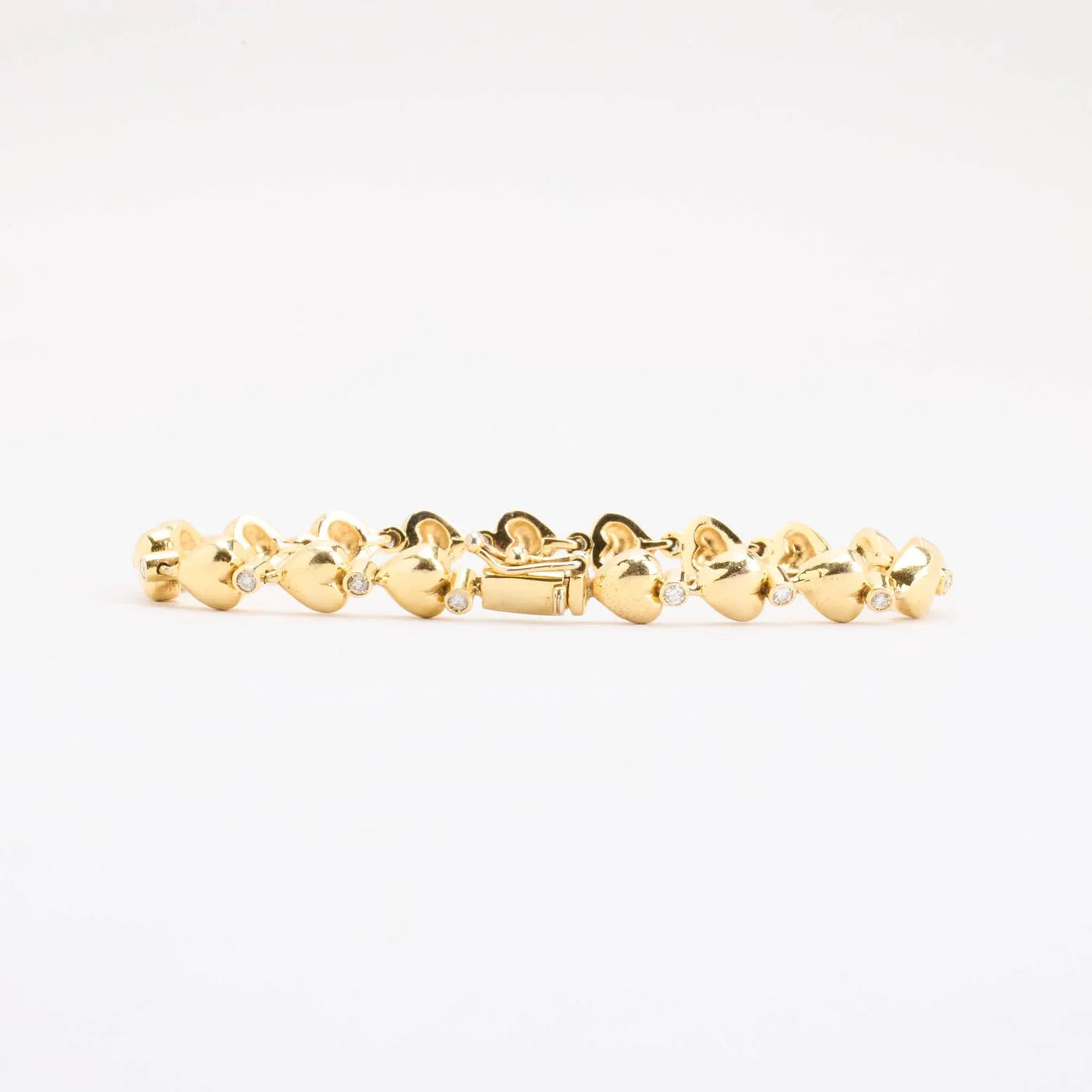 Armband med diamant (0.28 ct) i 14K guld, 17 cm, 20.3 g - Image 2