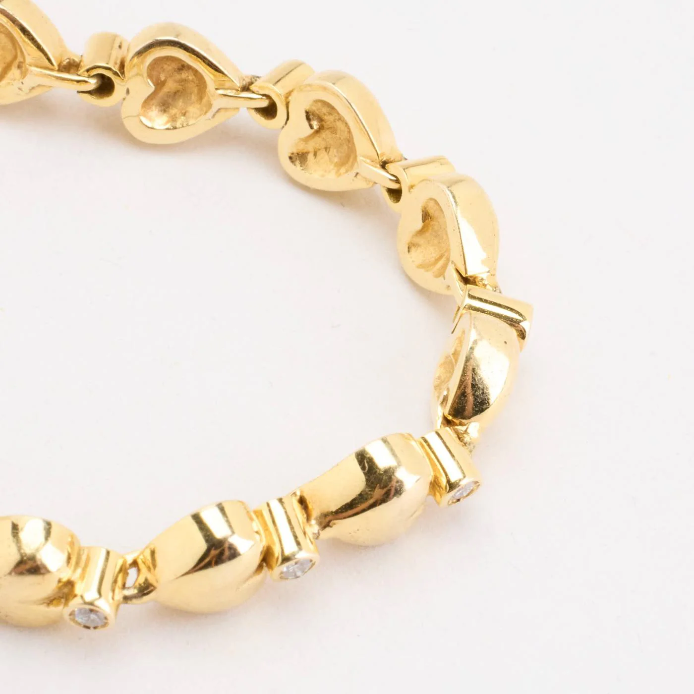 Armband med diamant (0.28 ct) i 14K guld, 17 cm, 20.3 g - Image 3