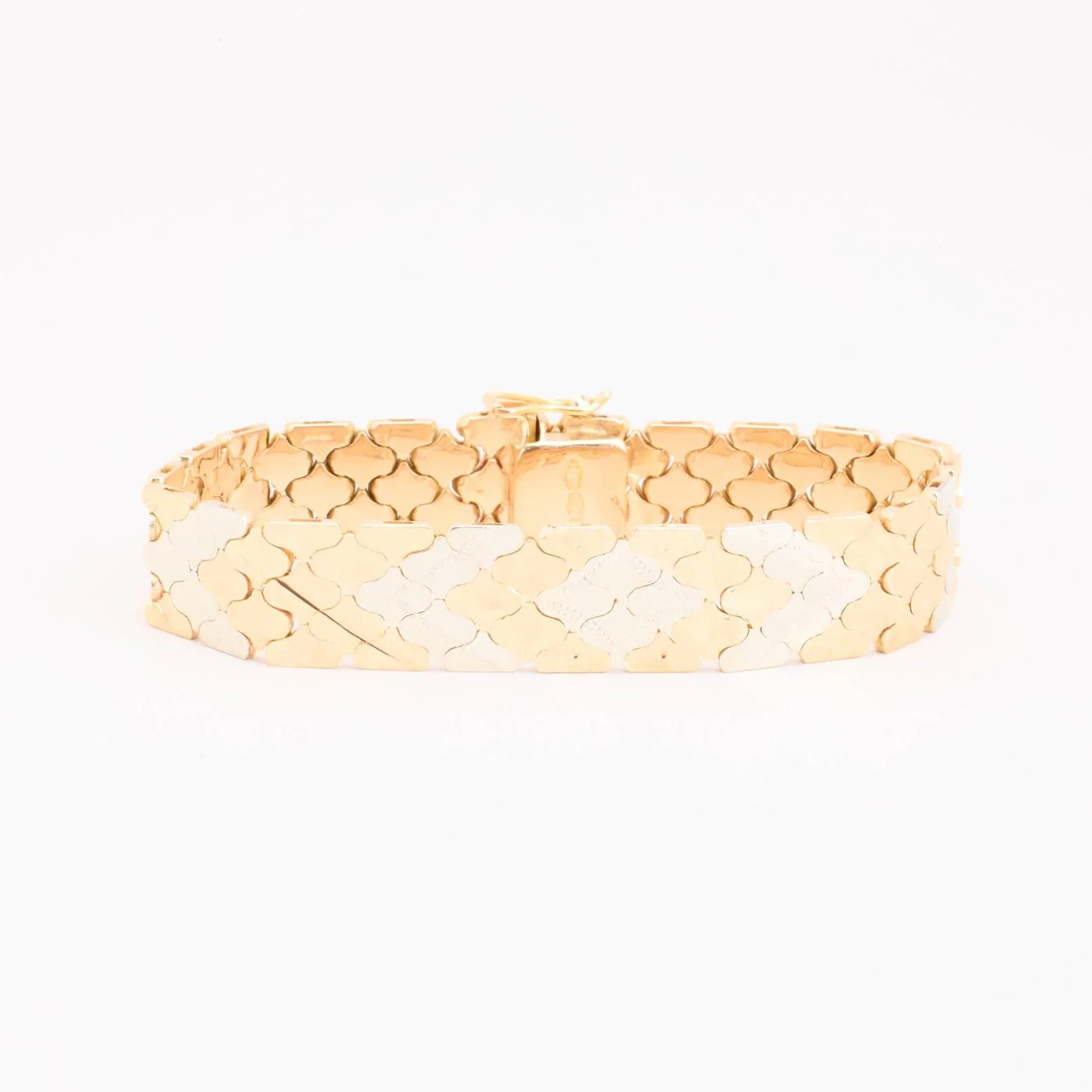 Armband i 18K guld och vitt guld, 17.5 cm, 33.7 g