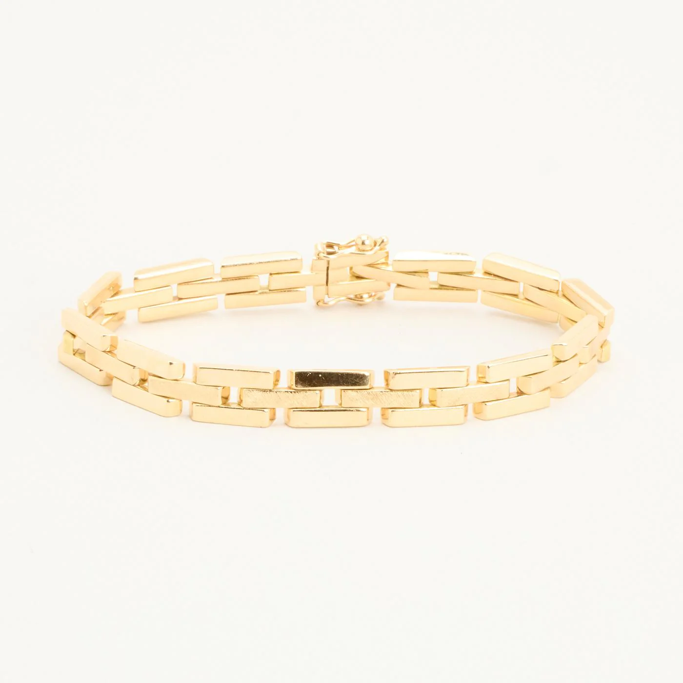 Block Armband i 14K guld, 17 cm, 16.8 g