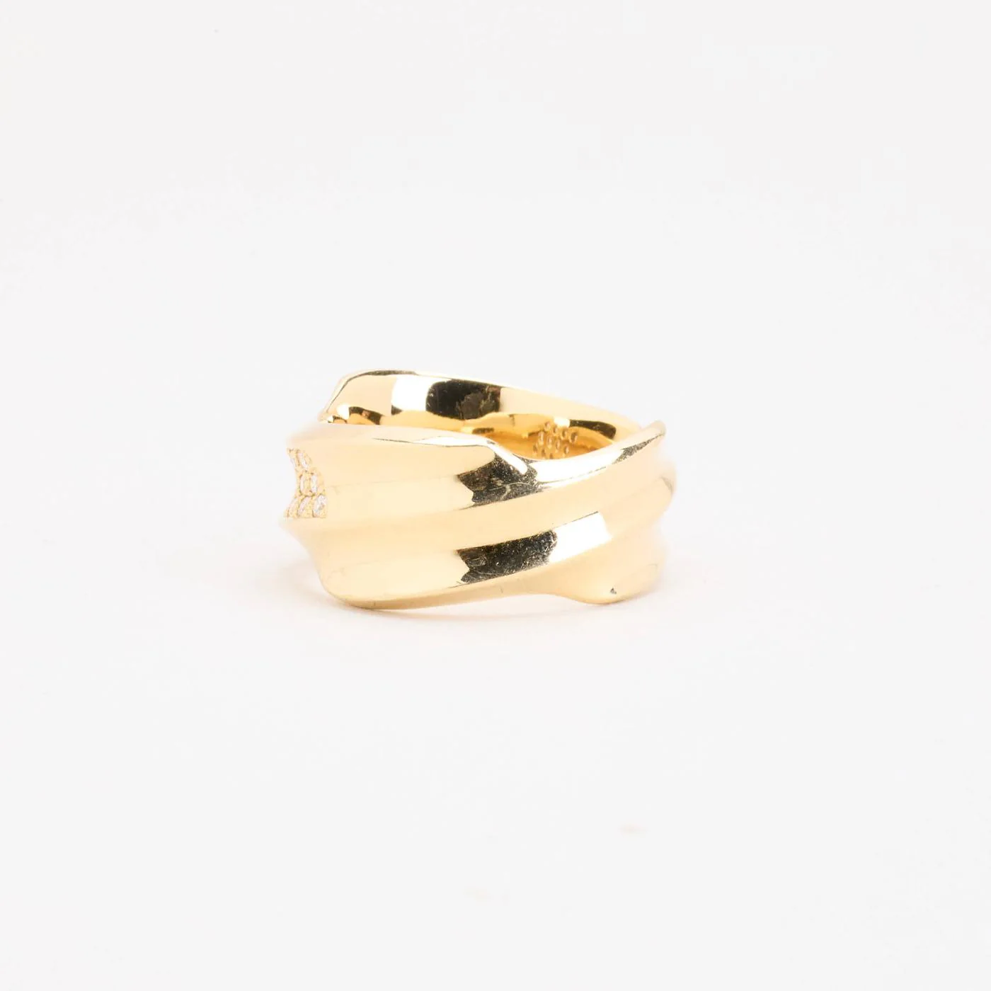Ruben Svart pavéring med diamant (0.19 ct) i 14K guld strl. 18.8 / strl. 59 - Image 4