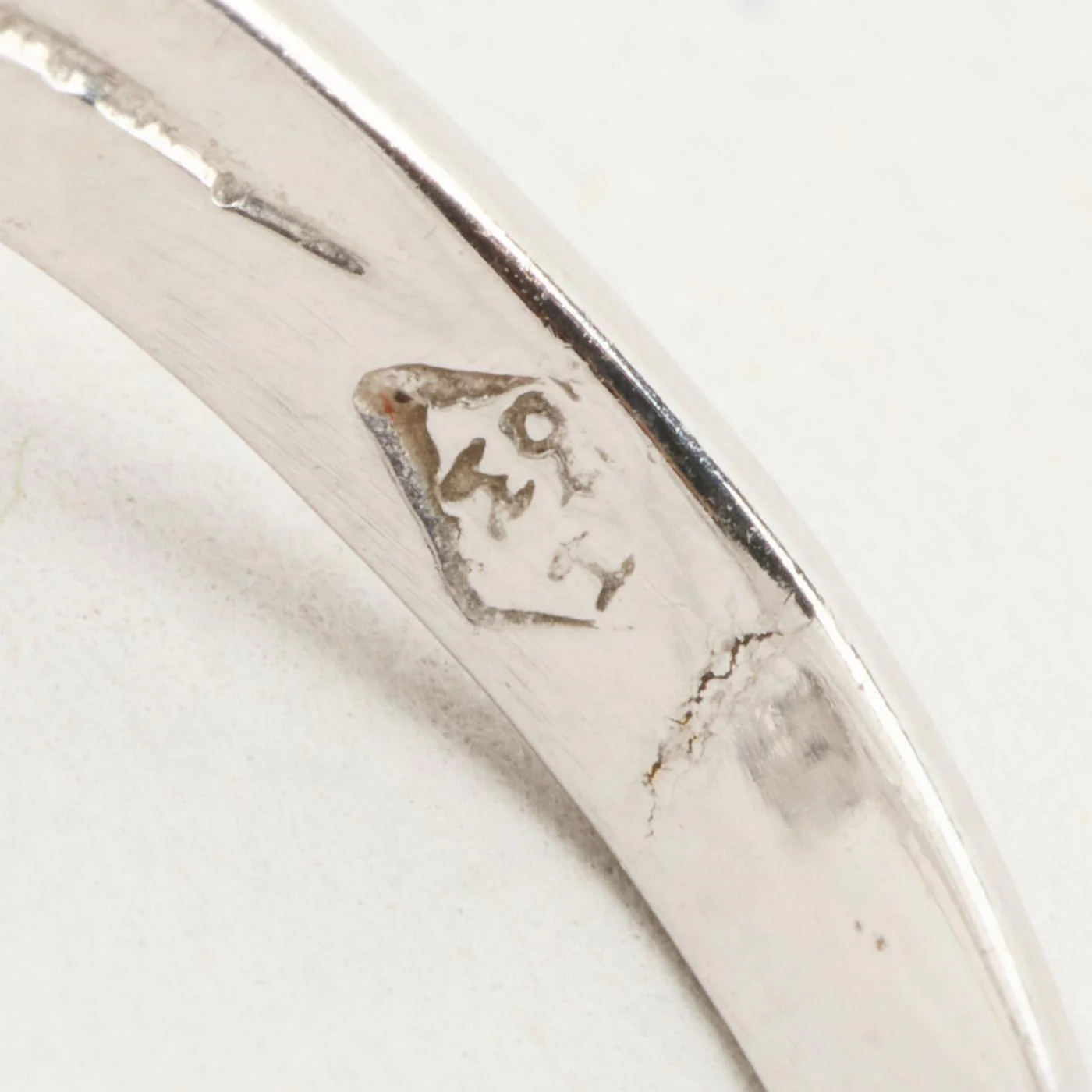 Blomsterring i 18K vitt guld med en zirkonia strl. 15.3 / strl. 48 - Image 5