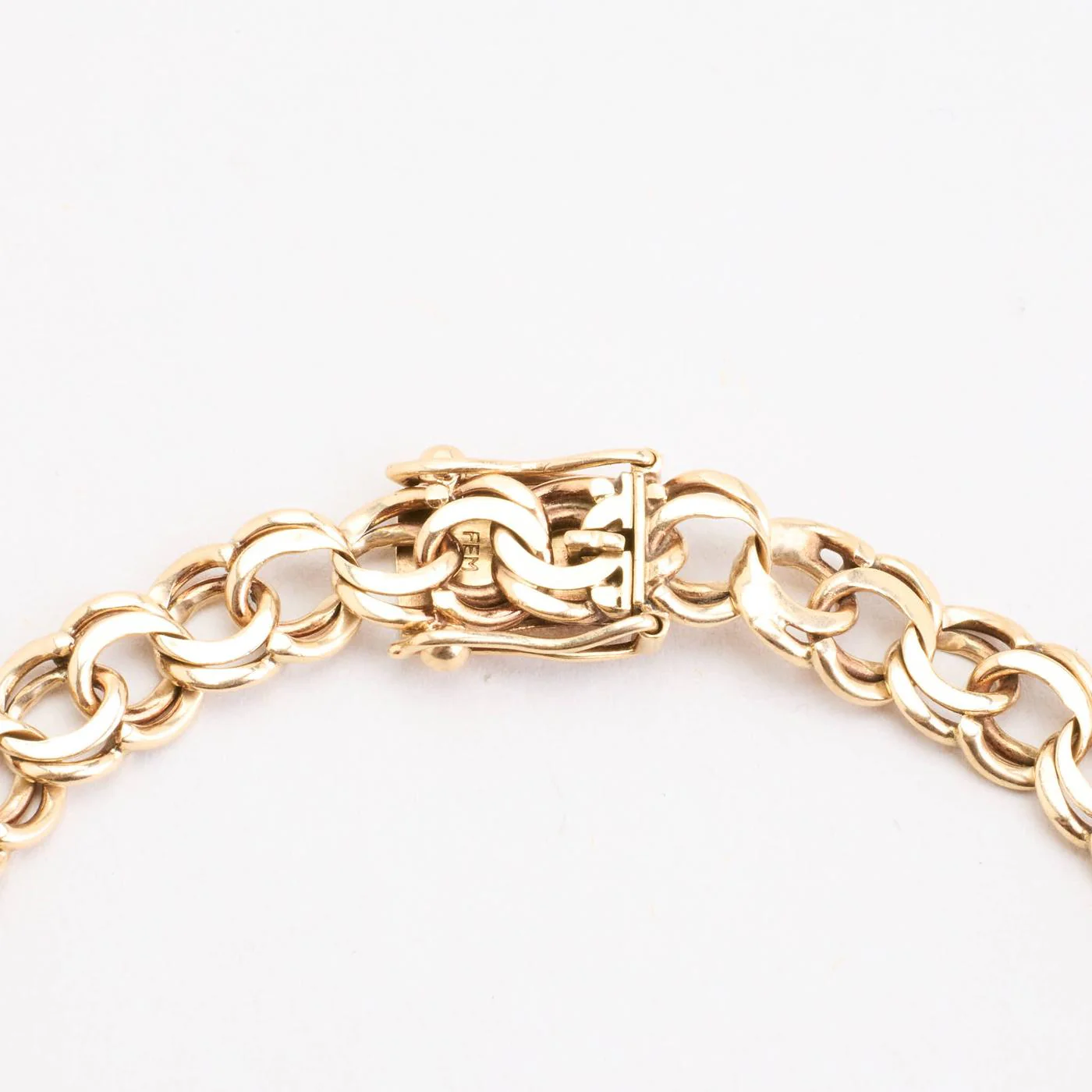 Bismarck berlockarmband i 14K guld med en emalj, 19 cm, 18.04 g - Image 6