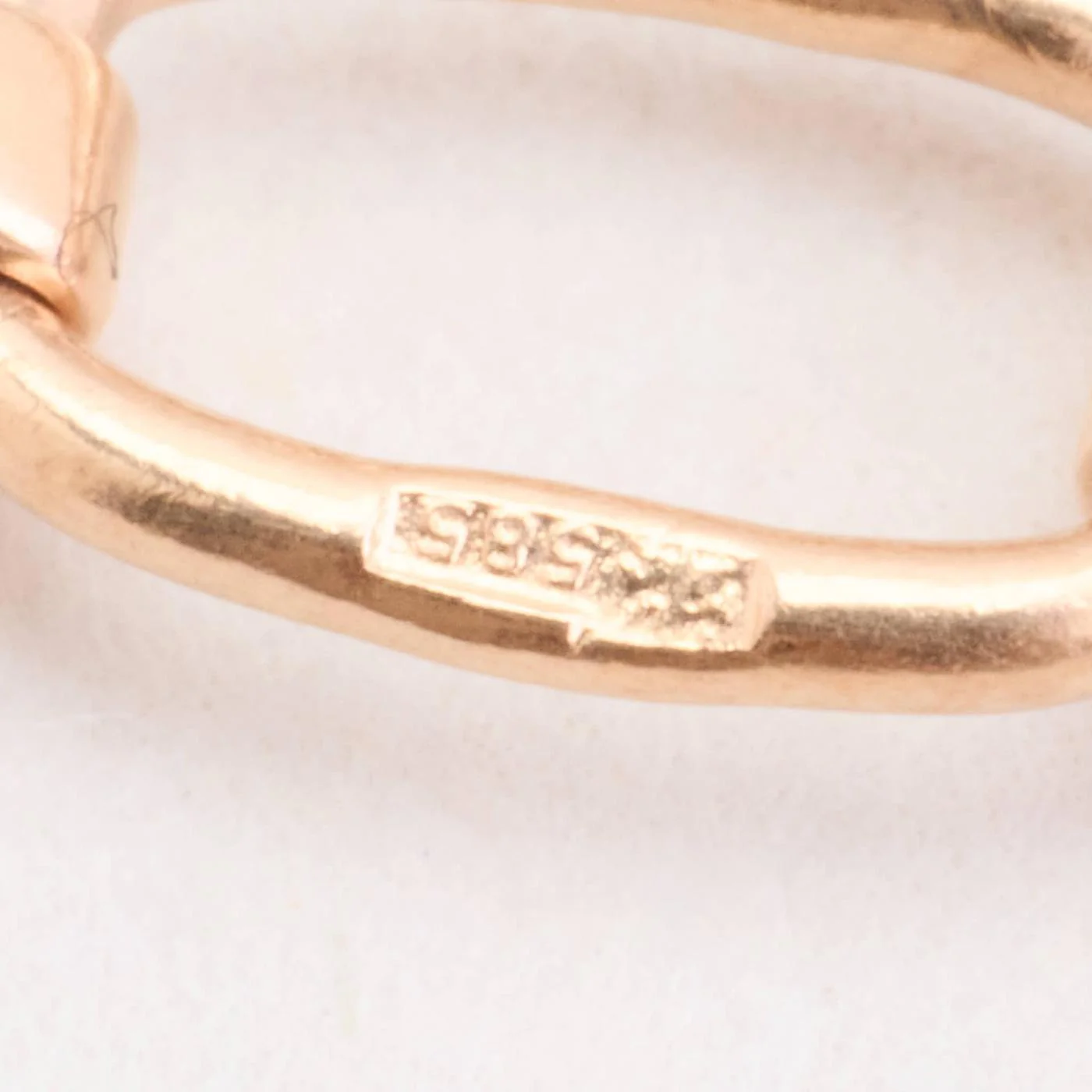 Huggies i 14K guld med en zirkonia, 1.5 cm, - Image 2
