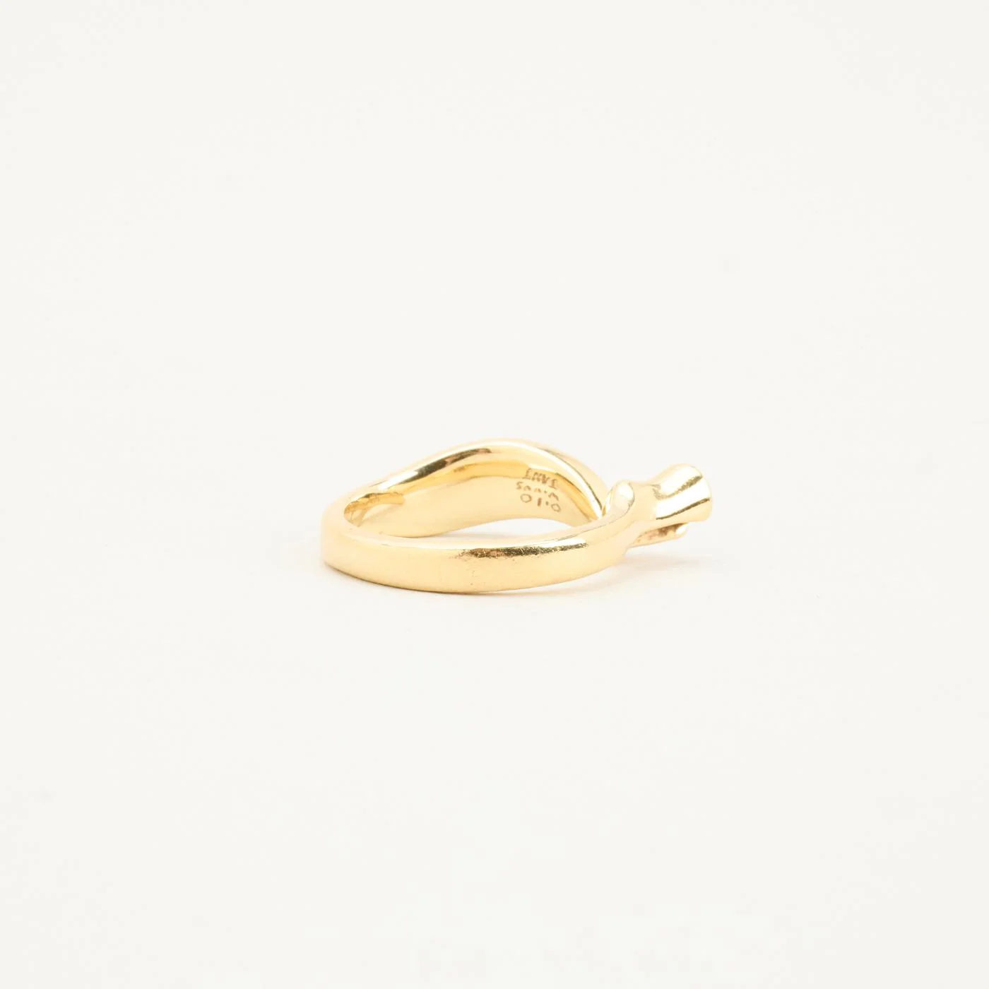 Crossoverring med diamant (0.1 ct) i 14K guld strl. 15.9 / strl. 50 - Image 2