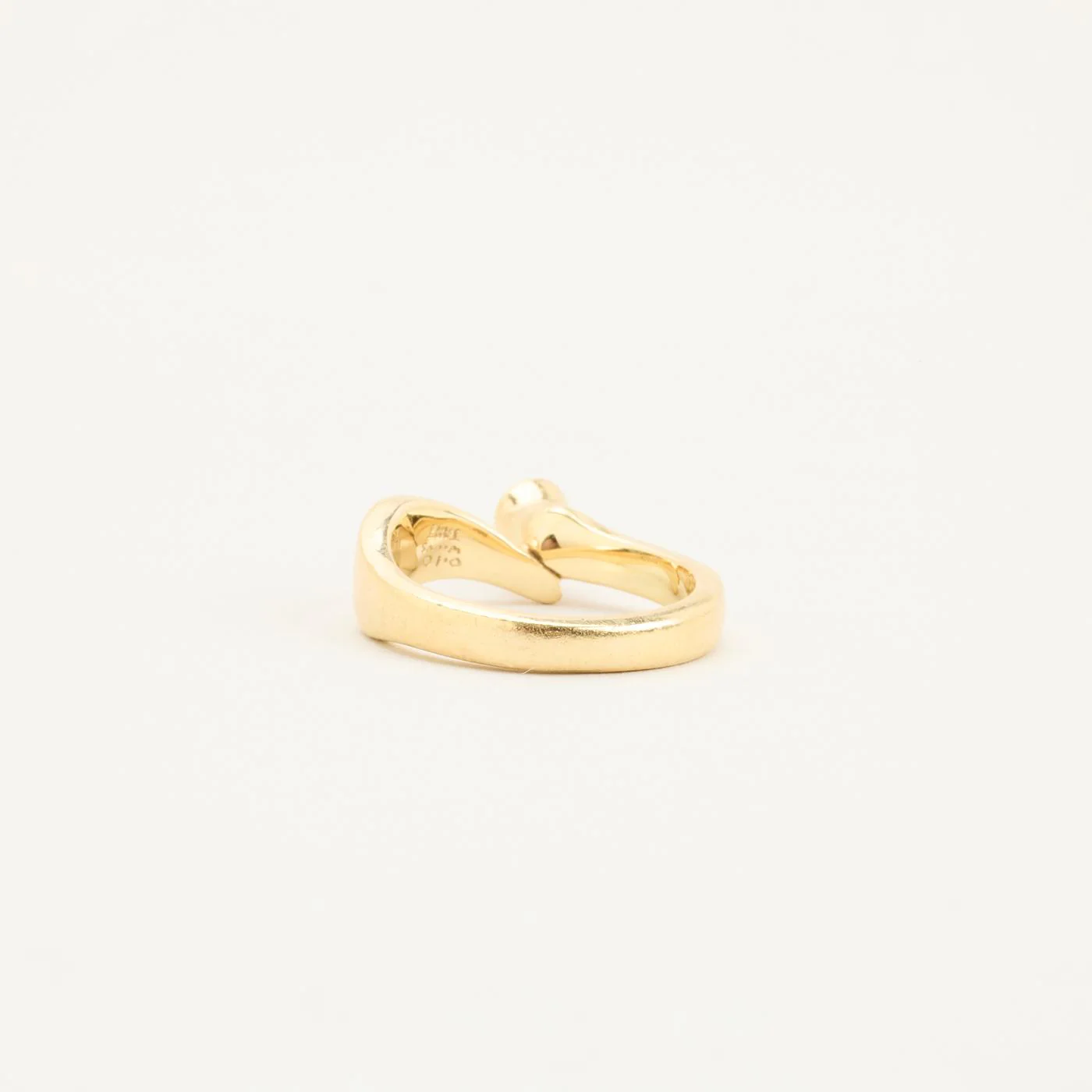 Crossoverring med diamant (0.1 ct) i 14K guld strl. 15.9 / strl. 50 - Image 3