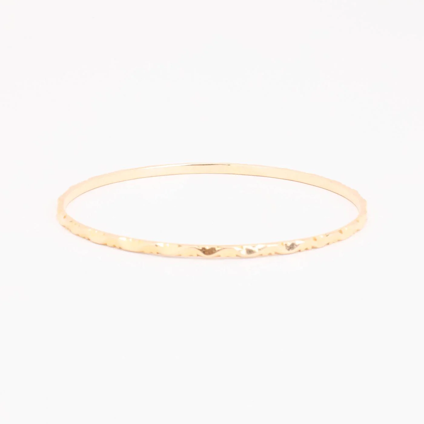 Mönstrad fast armring i 18K guld, 6.4 cm, 10 g - Image 3