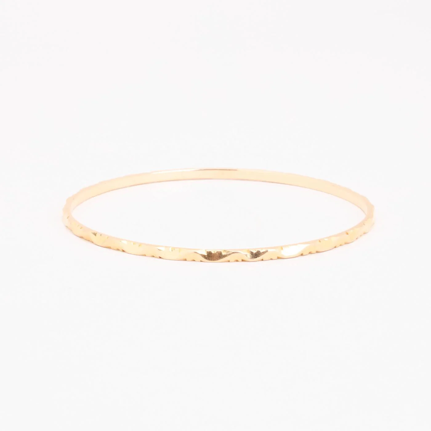 Mönstrad fast armring i 18K guld, 6.4 cm, 10 g - Image 4