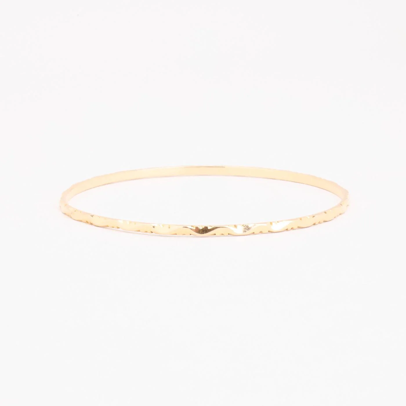 Mönstrad fast armring i 18K guld, 6.4 cm, 8 g - Image 2
