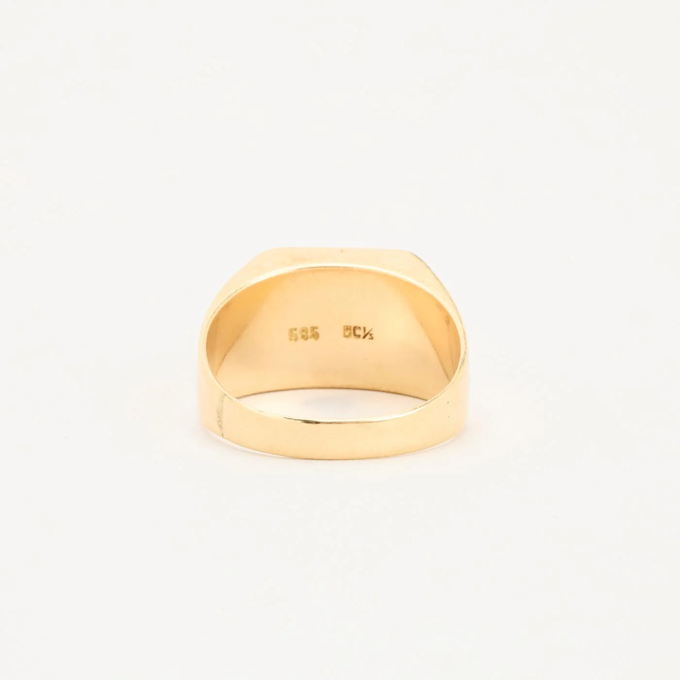 Klackring i 14K guld med en syntetisk spinell strl. 21.3 / strl. 67 - Image 3