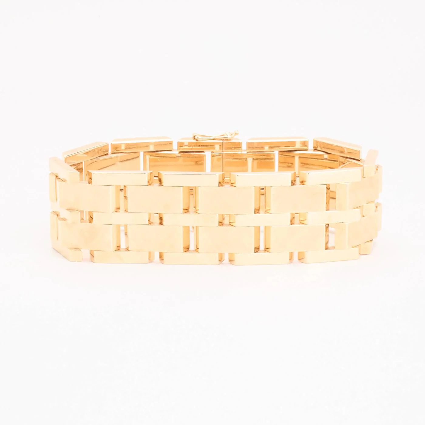 Block Armband i 14K guld, 18.5 cm, 48.01 g