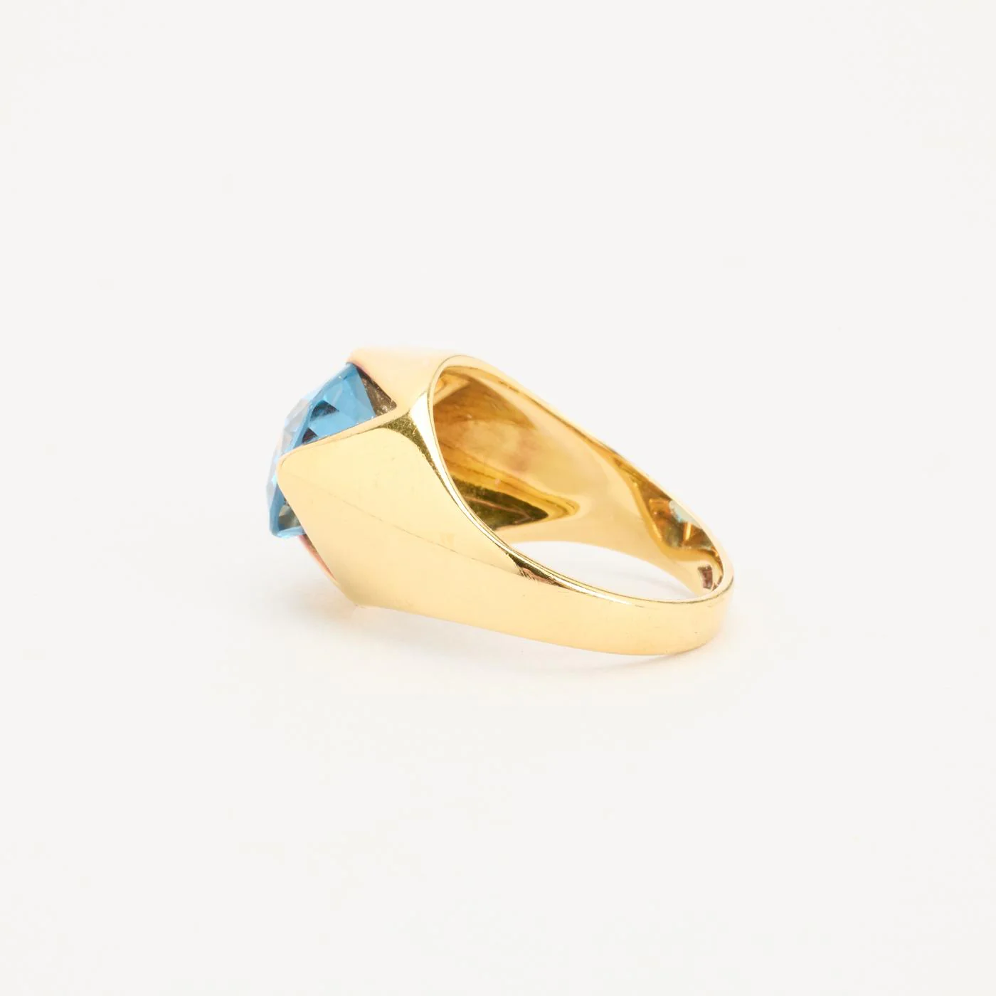Signetring i 18K guld med en syntetisk spinell strl. 17.2 / strl. 54 - Image 4