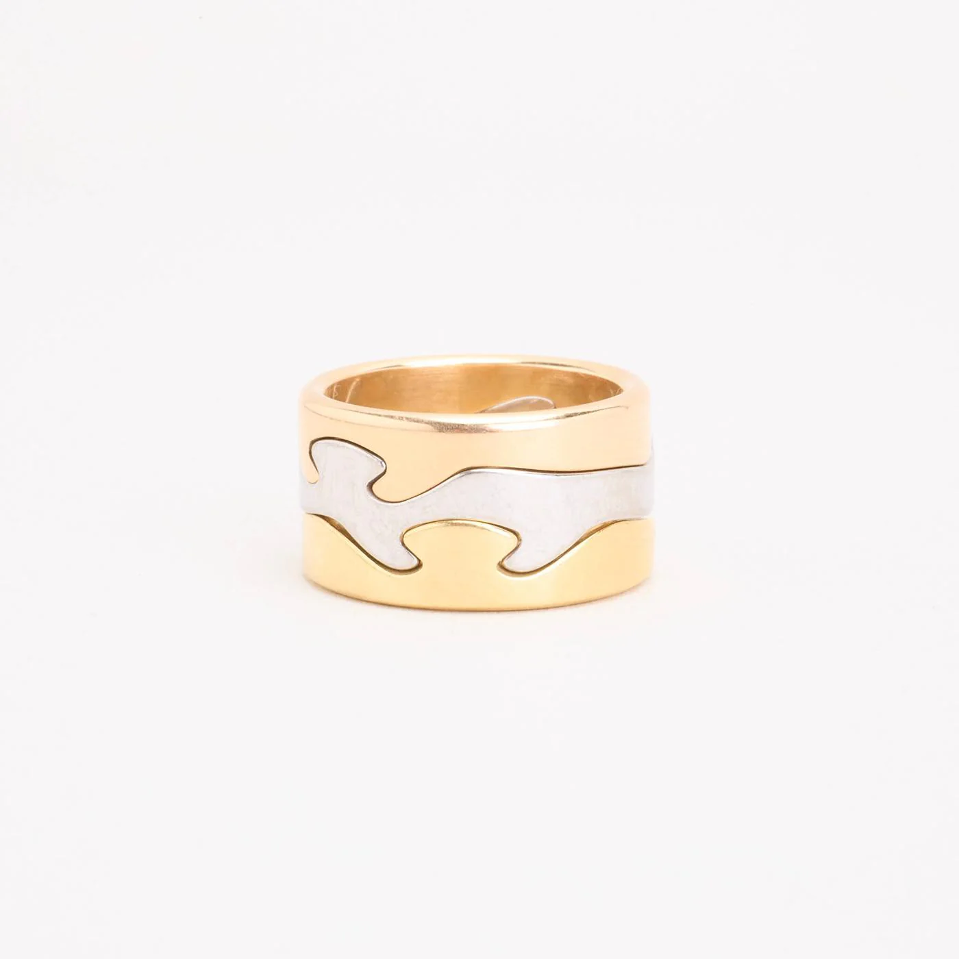 Georg Jensen Fushion band i 18K guld, vitt guld och roséguld strl. 16.2 / strl. 51