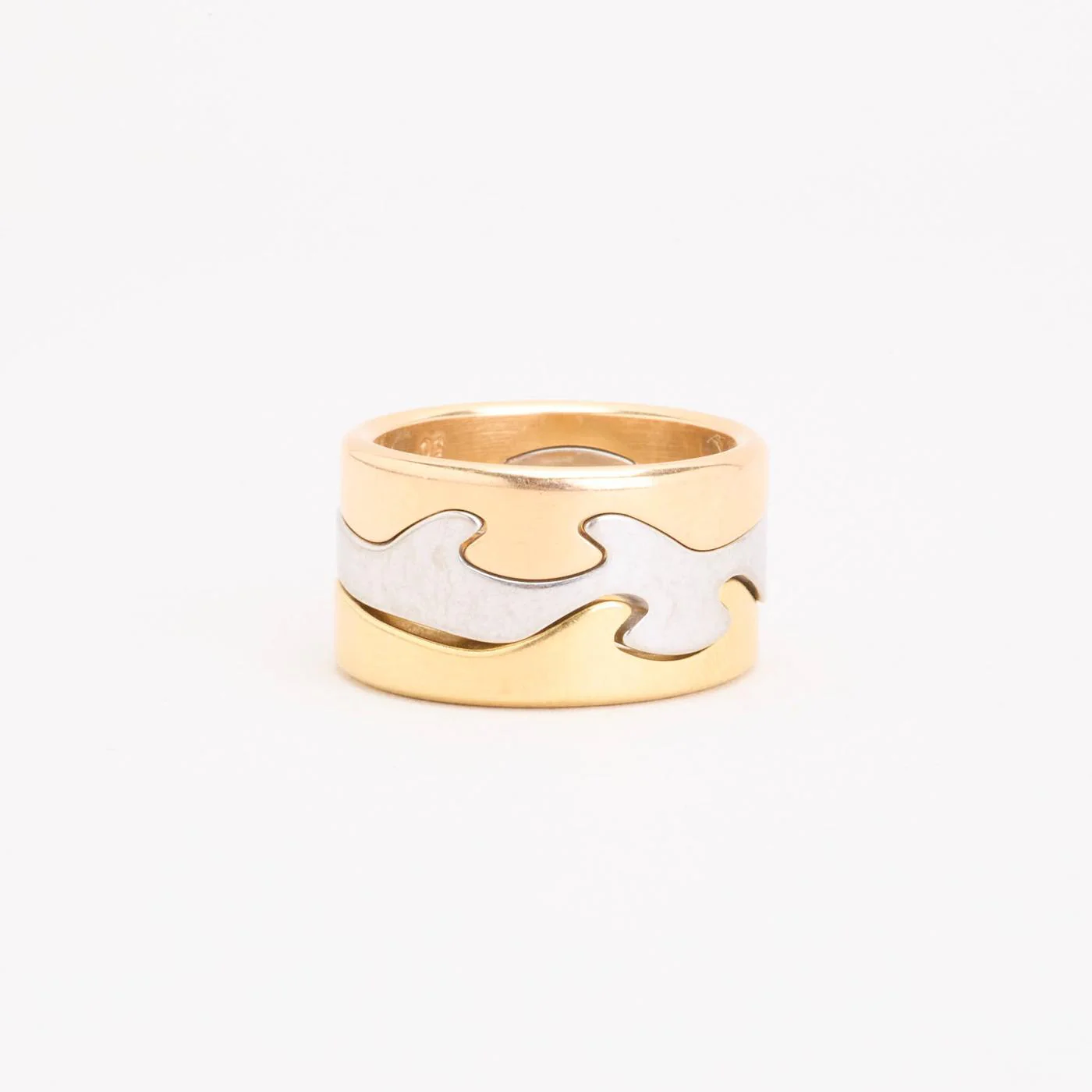 Georg Jensen Fushion band i 18K guld, vitt guld och roséguld strl. 16.2 / strl. 51 - Image 3