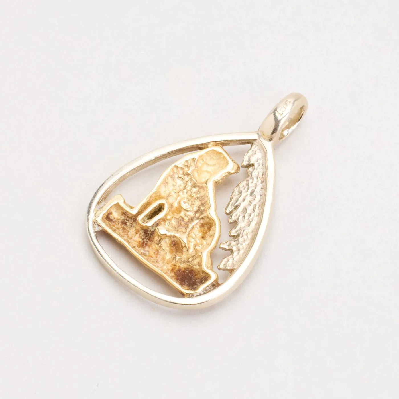 Panter Hänge med diamant (0.01 ct) i 14K guld, 4 cm, 11.1 g - Image 2