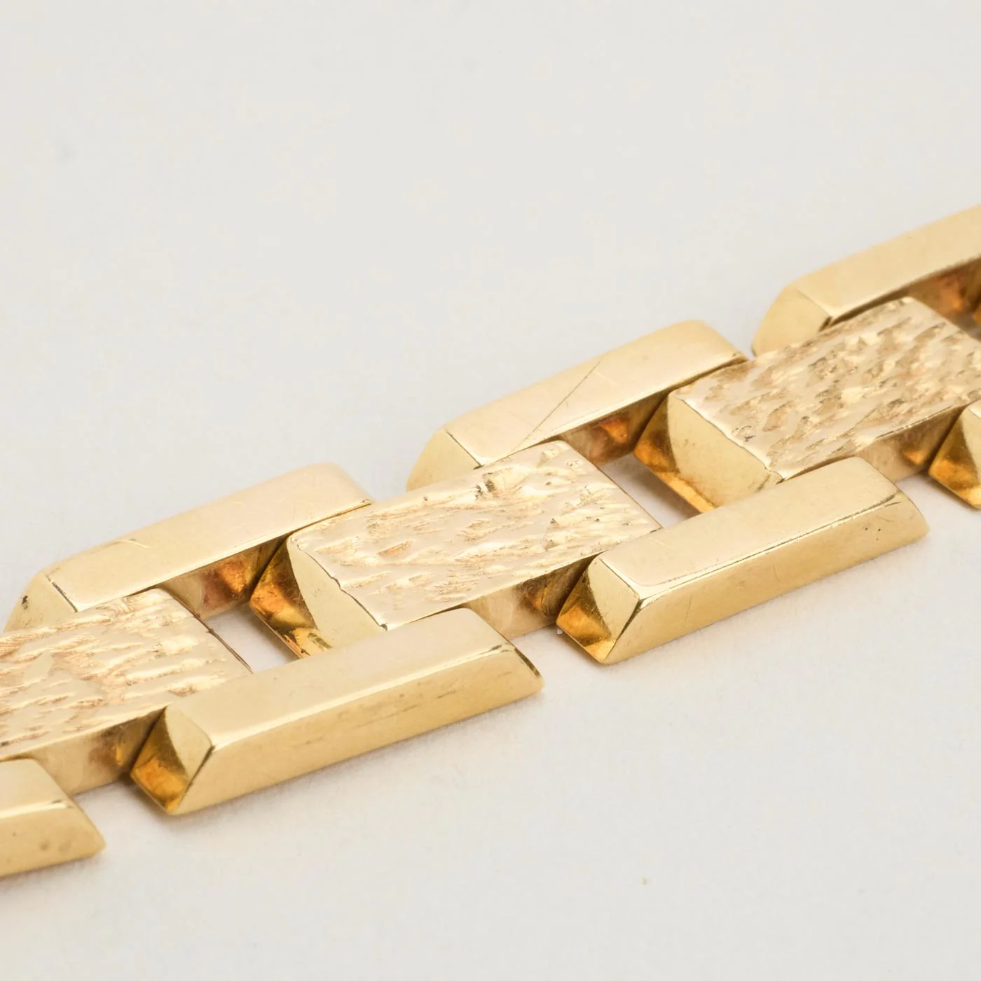 Block Armband i 14K guld, 18.5 cm, 21.5 g - Image 2