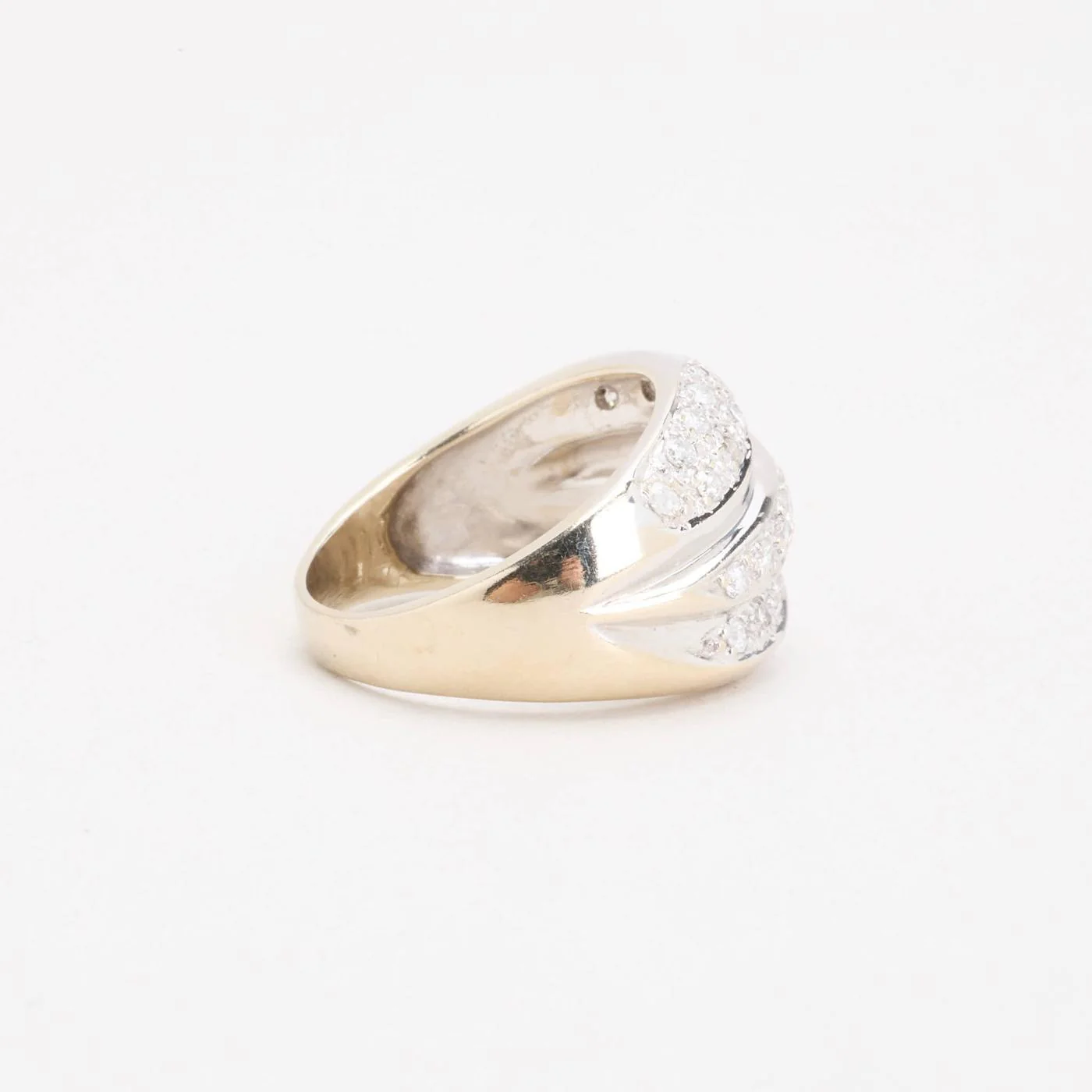Pavéring med diamant (0.5 ct) i 14K vitt guld strl. 16.9 / strl. 53 - Image 2