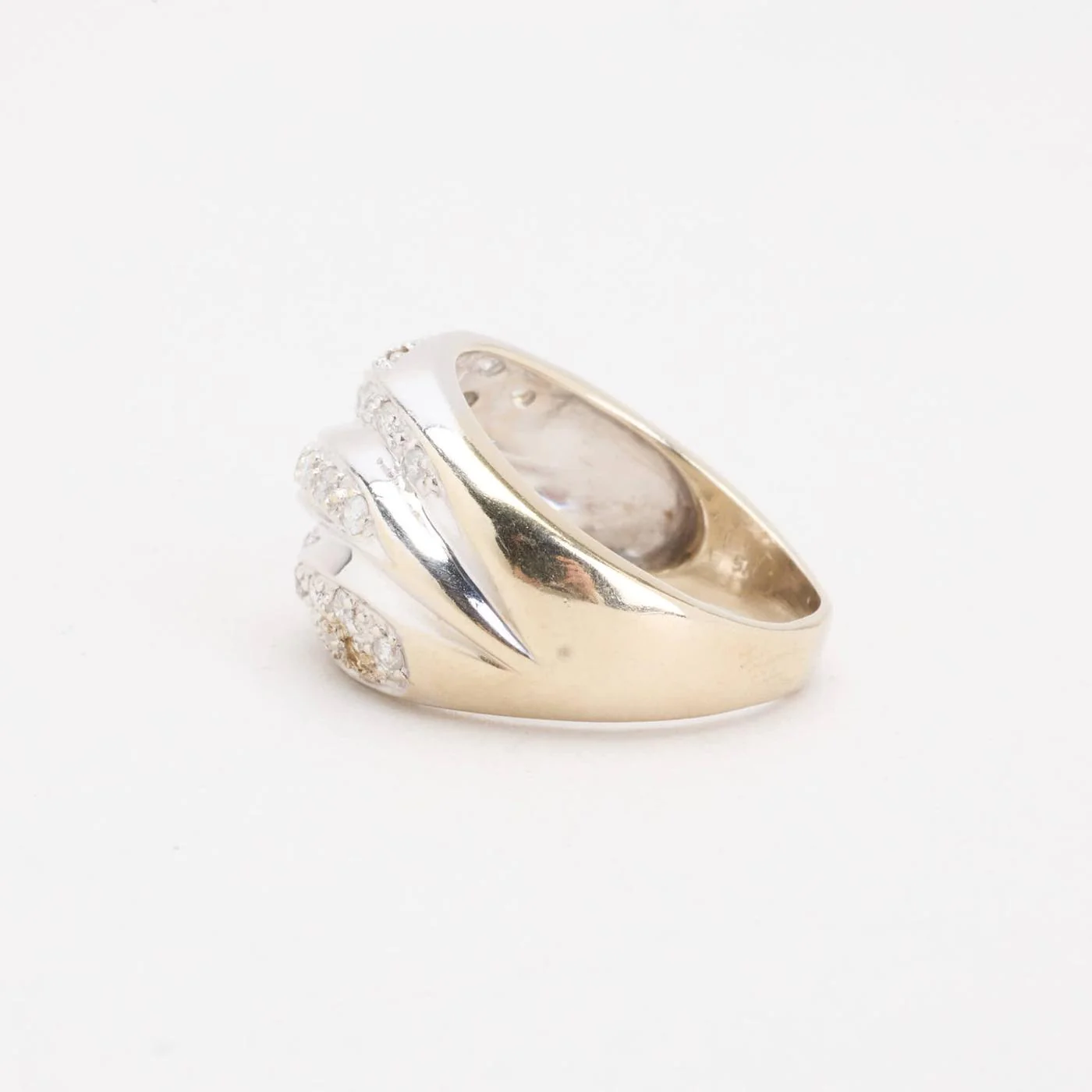 Pavéring med diamant (0.5 ct) i 14K vitt guld strl. 16.9 / strl. 53 - Image 4