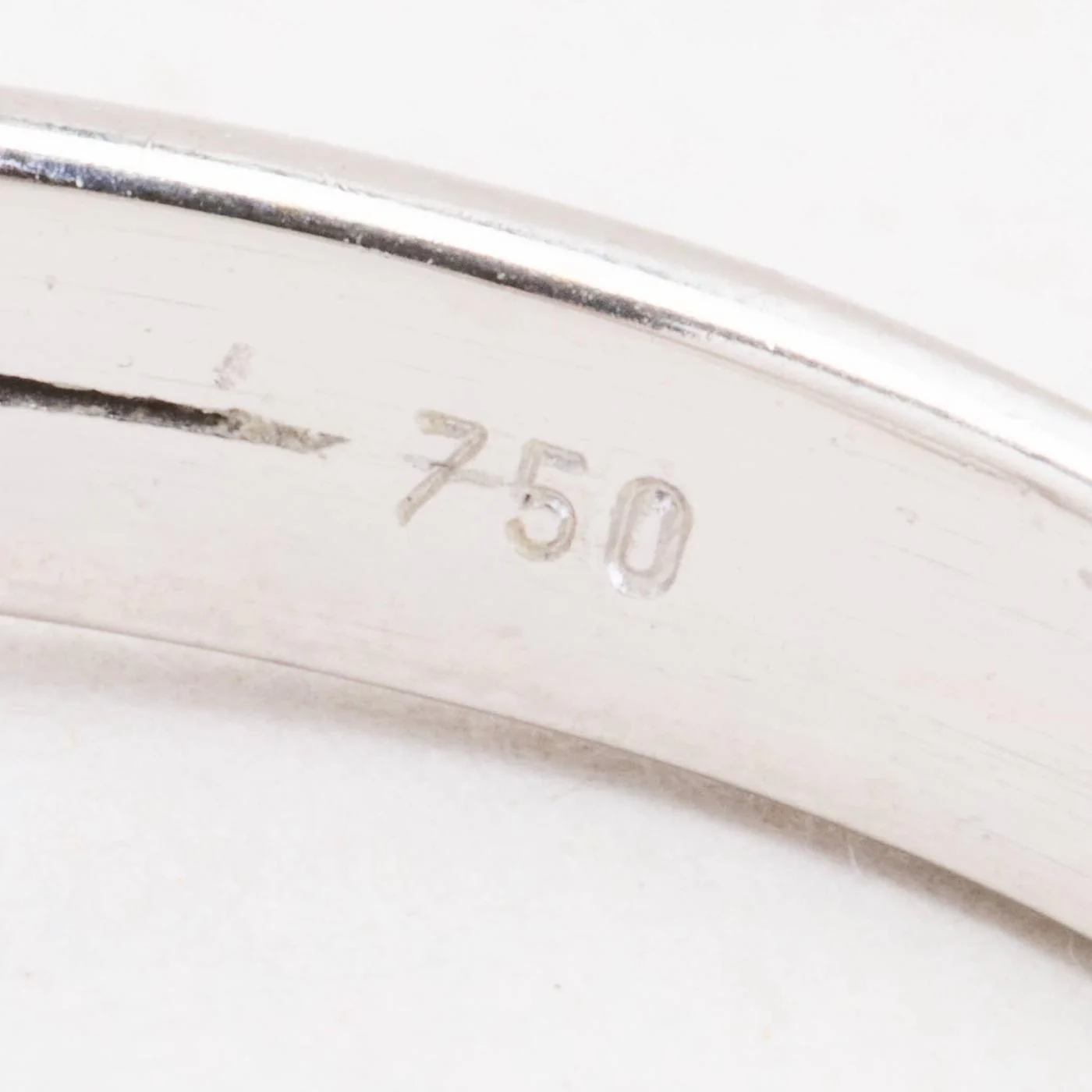 Solitärring med diamant (0.91 ct) i 18K vitt guld strl. 17.2 / strl. 54 - Image 5