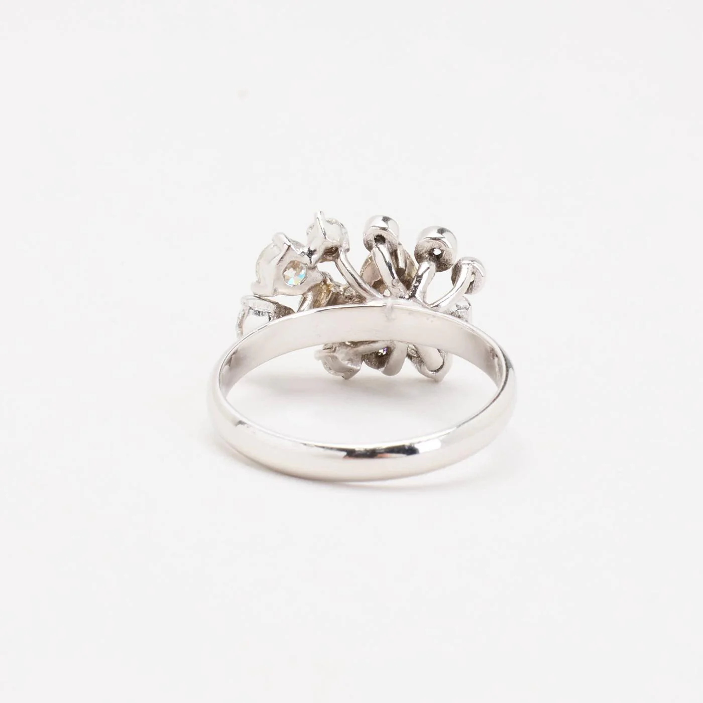 Clusterring med diamant (1.25 ct) i 18K vitt guld strl. 17.5 / strl. 55 - Image 3