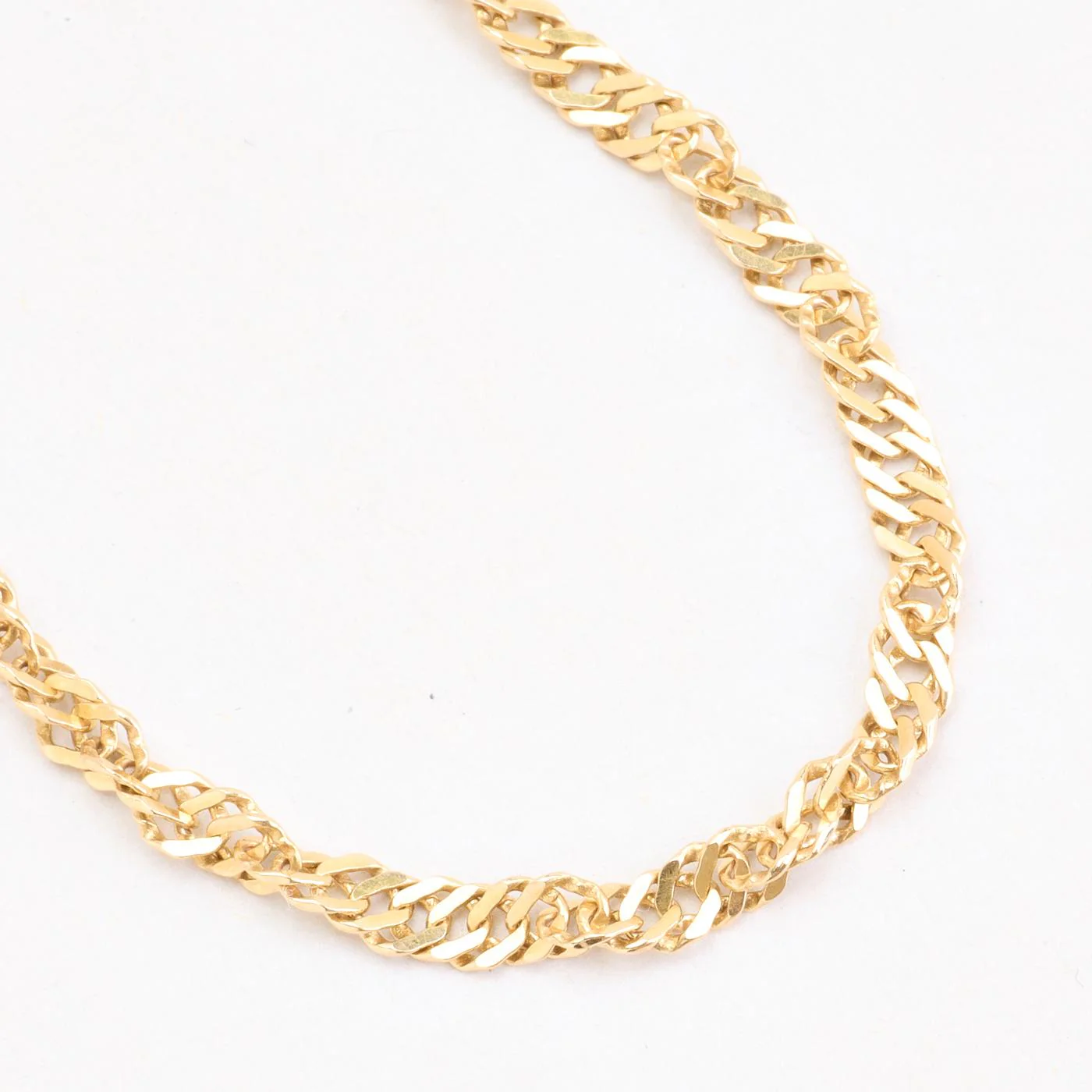 Singaporekedja Halsband i 14K guld, 48 cm, 9 g - Image 3
