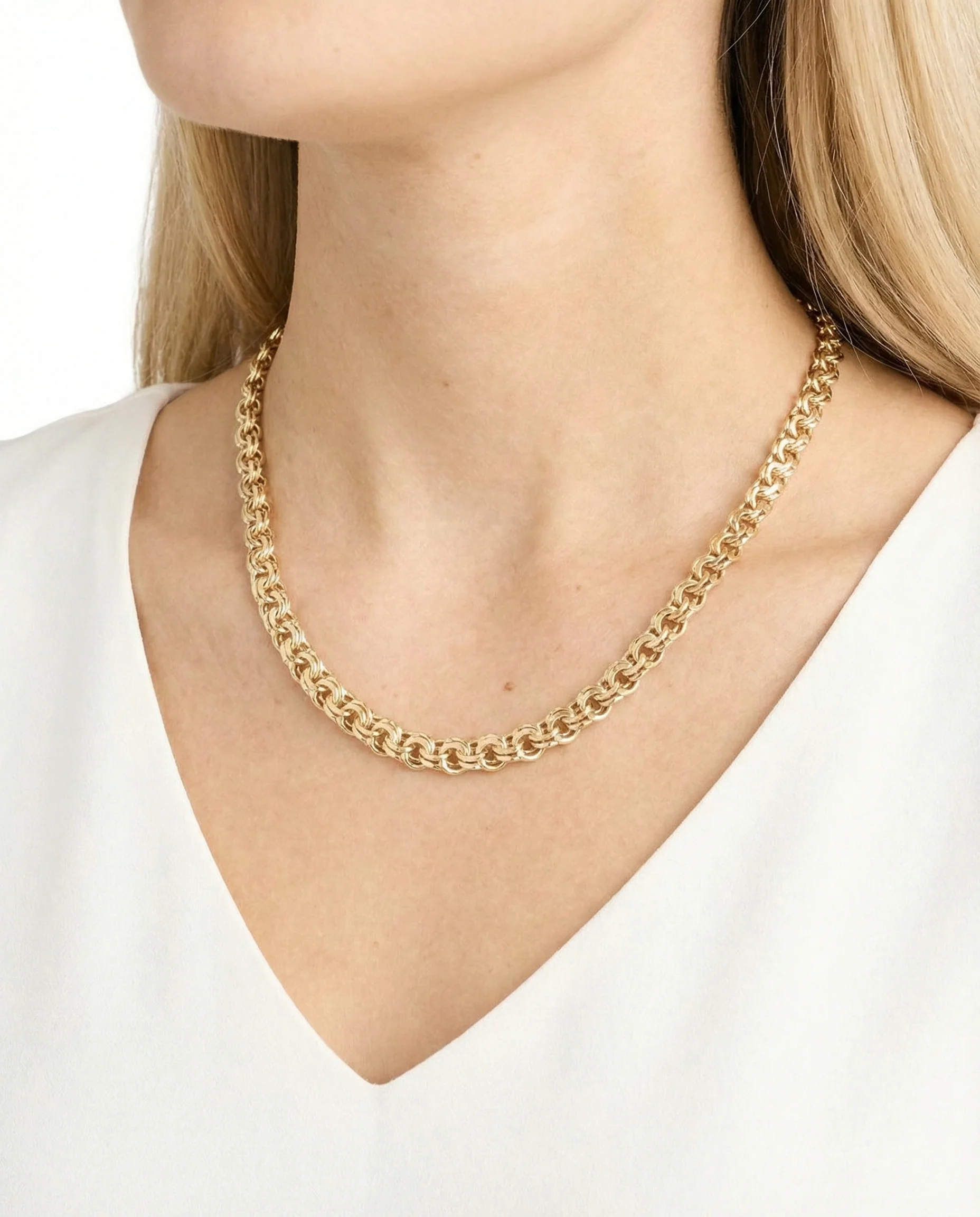 Bismarck Halsband i 14K guld, 42 cm, 20 g
