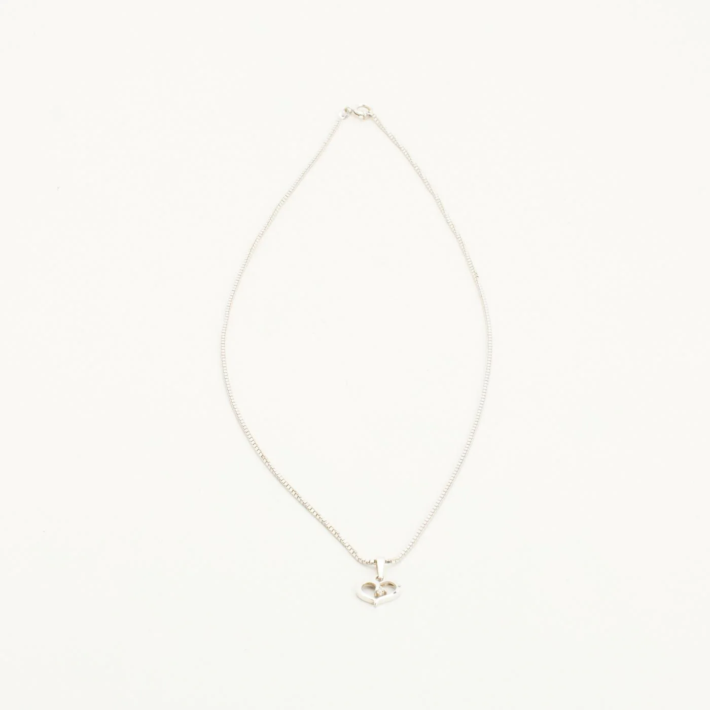 Venezia Halsband med diamant (0.03 ct) i 8K vitt guld, 45 cm, 5.2 g