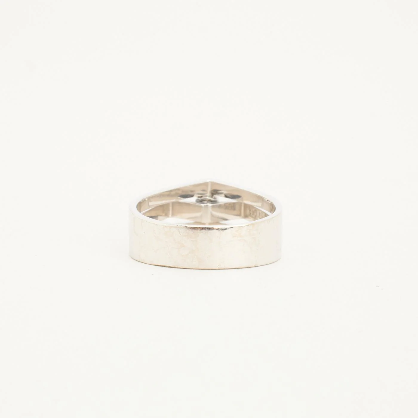 Geometrisk ring med diamant (0.08 ct) i 14K vitt guld strl. 17.5 / strl. 55 - Image 3
