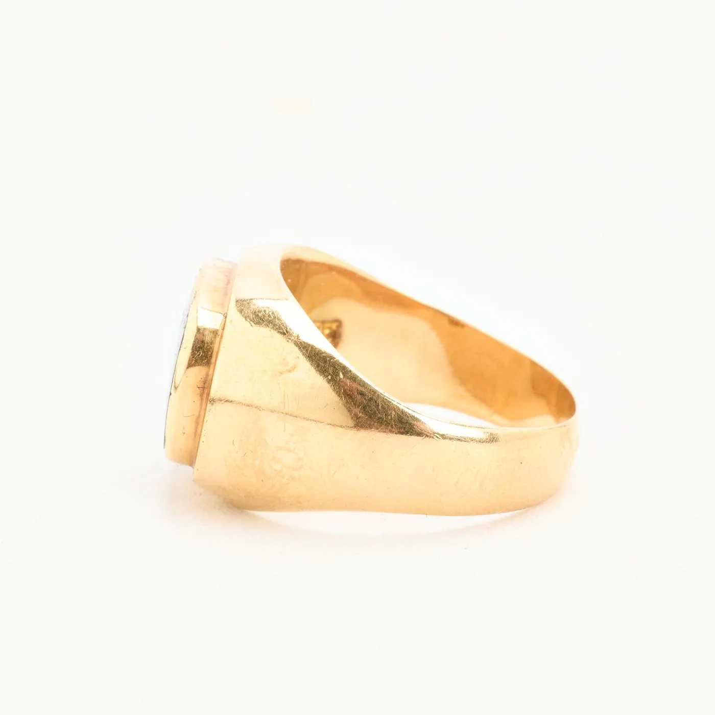 Signetring i 14K guld med en onyx strl. 19.1 / strl. 60 - Image 4